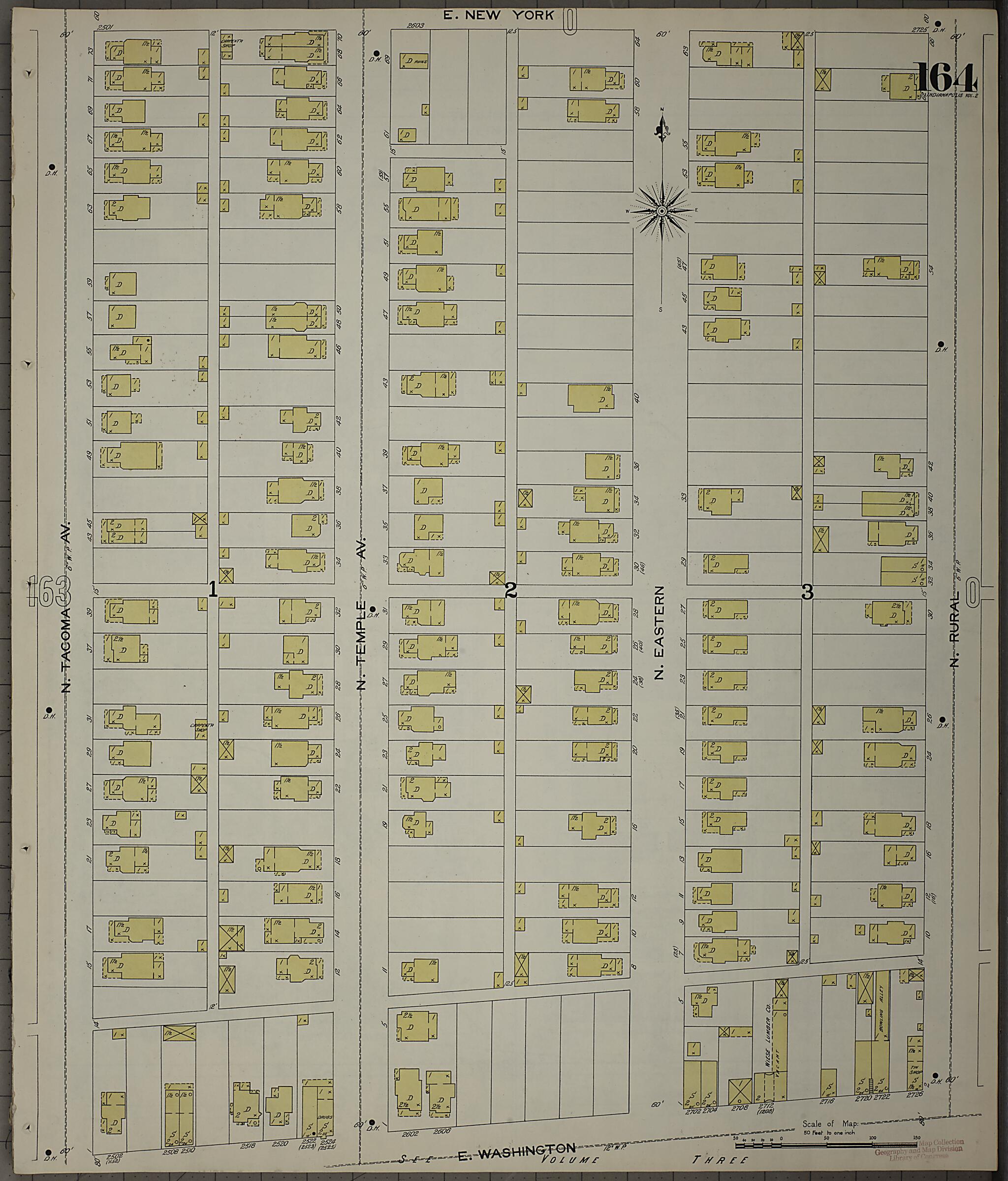 This old map of Indianapolis, Marion County, Indiana was created by Sanborn Map Company in 1898