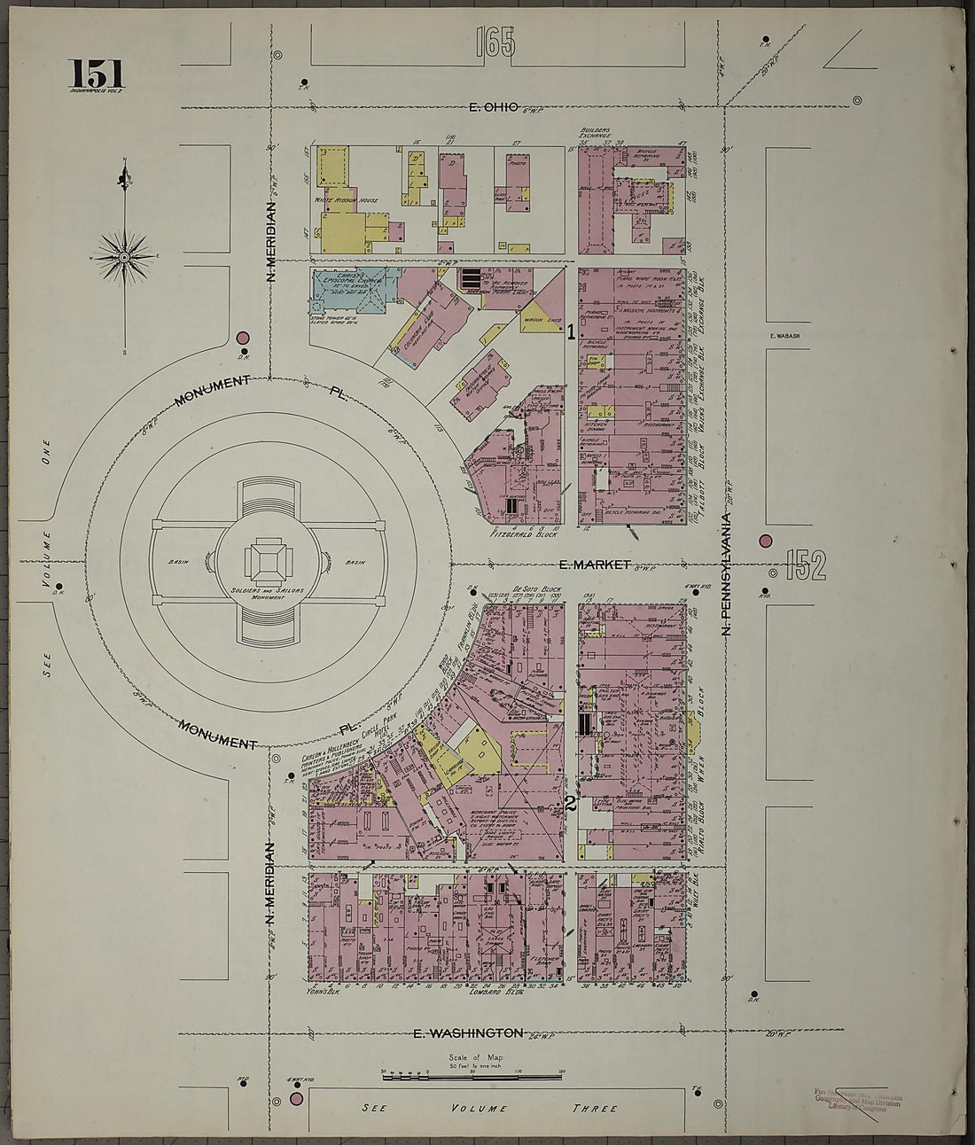 This old map of Indianapolis, Marion County, Indiana was created by Sanborn Map Company in 1898