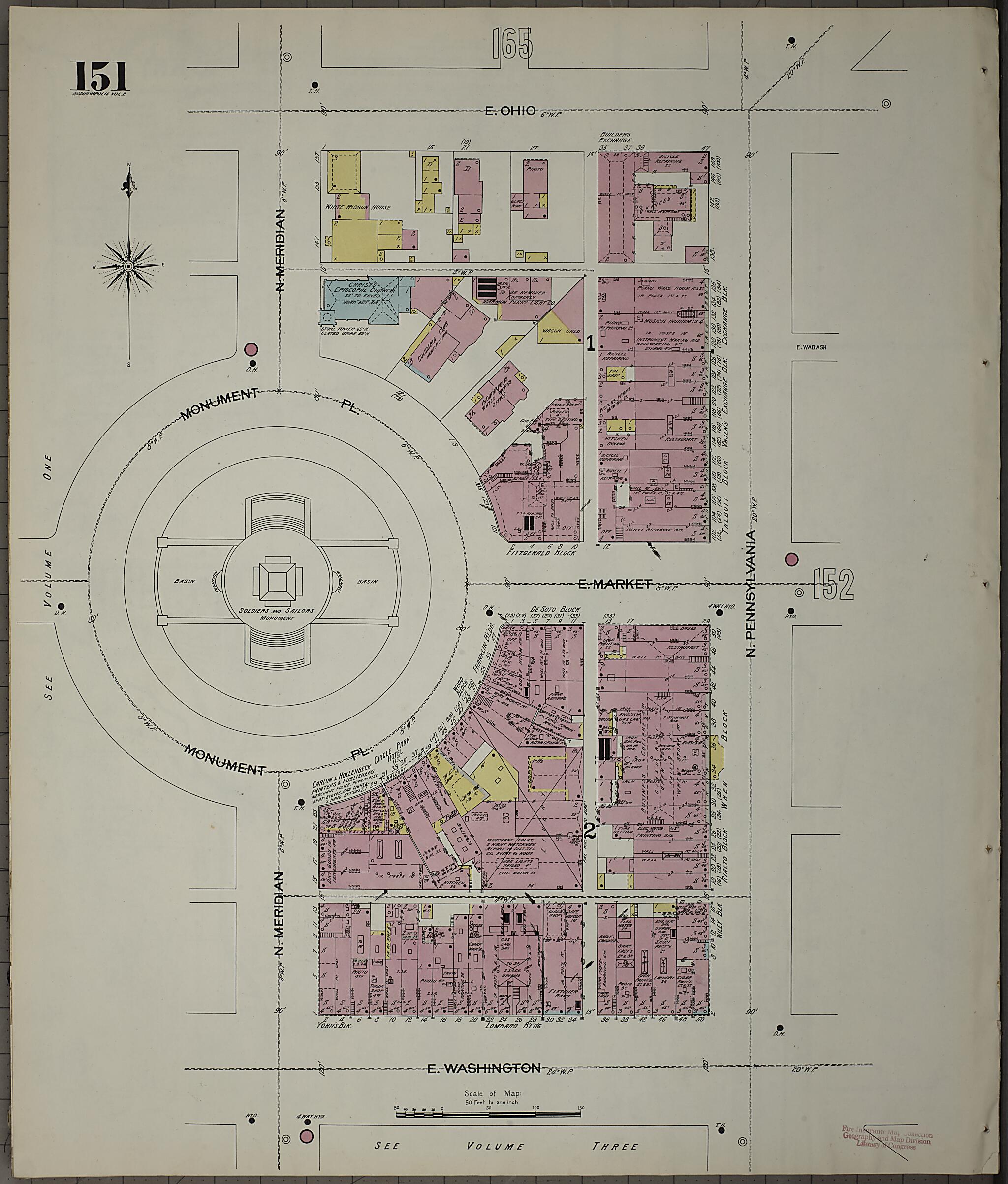 This old map of Indianapolis, Marion County, Indiana was created by Sanborn Map Company in 1898