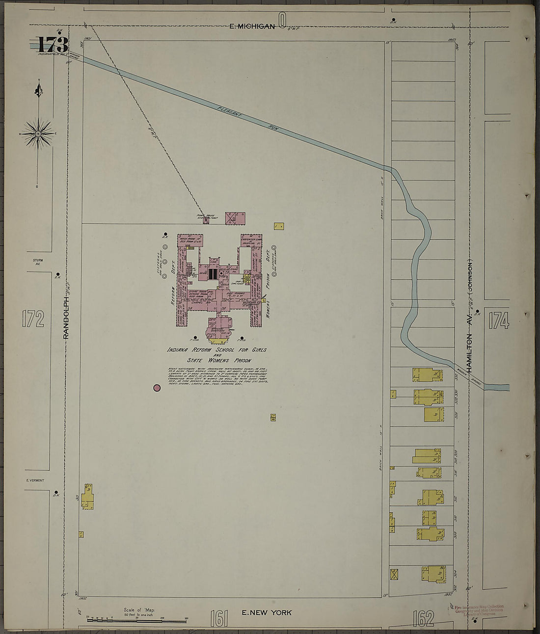 This old map of Indianapolis, Marion County, Indiana was created by Sanborn Map Company in 1898