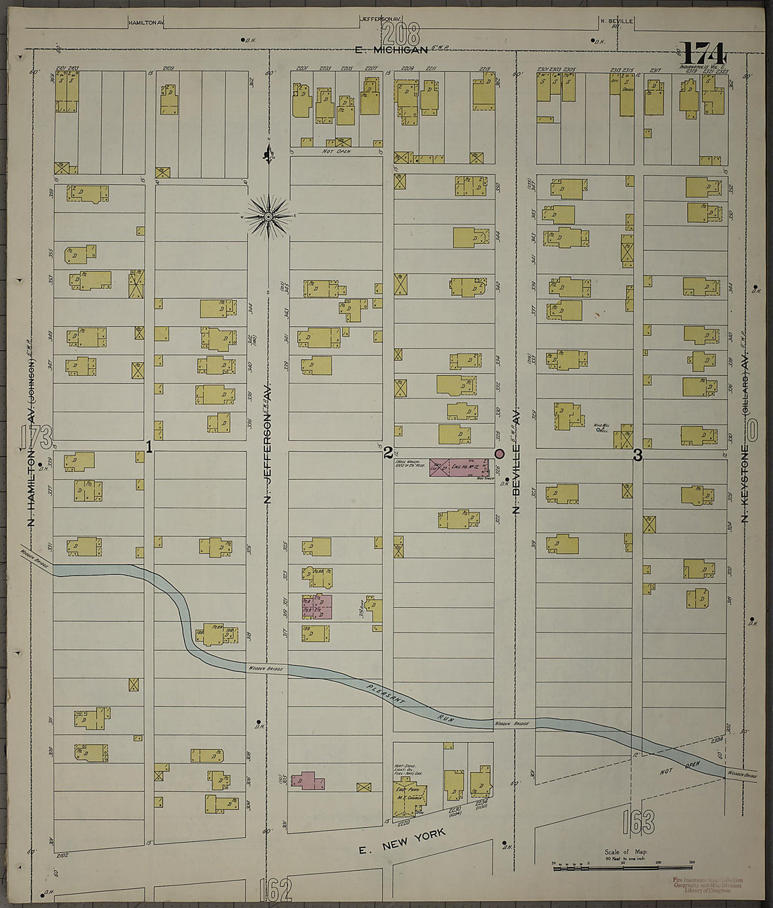 This old map of Indianapolis, Marion County, Indiana was created by Sanborn Map Company in 1898