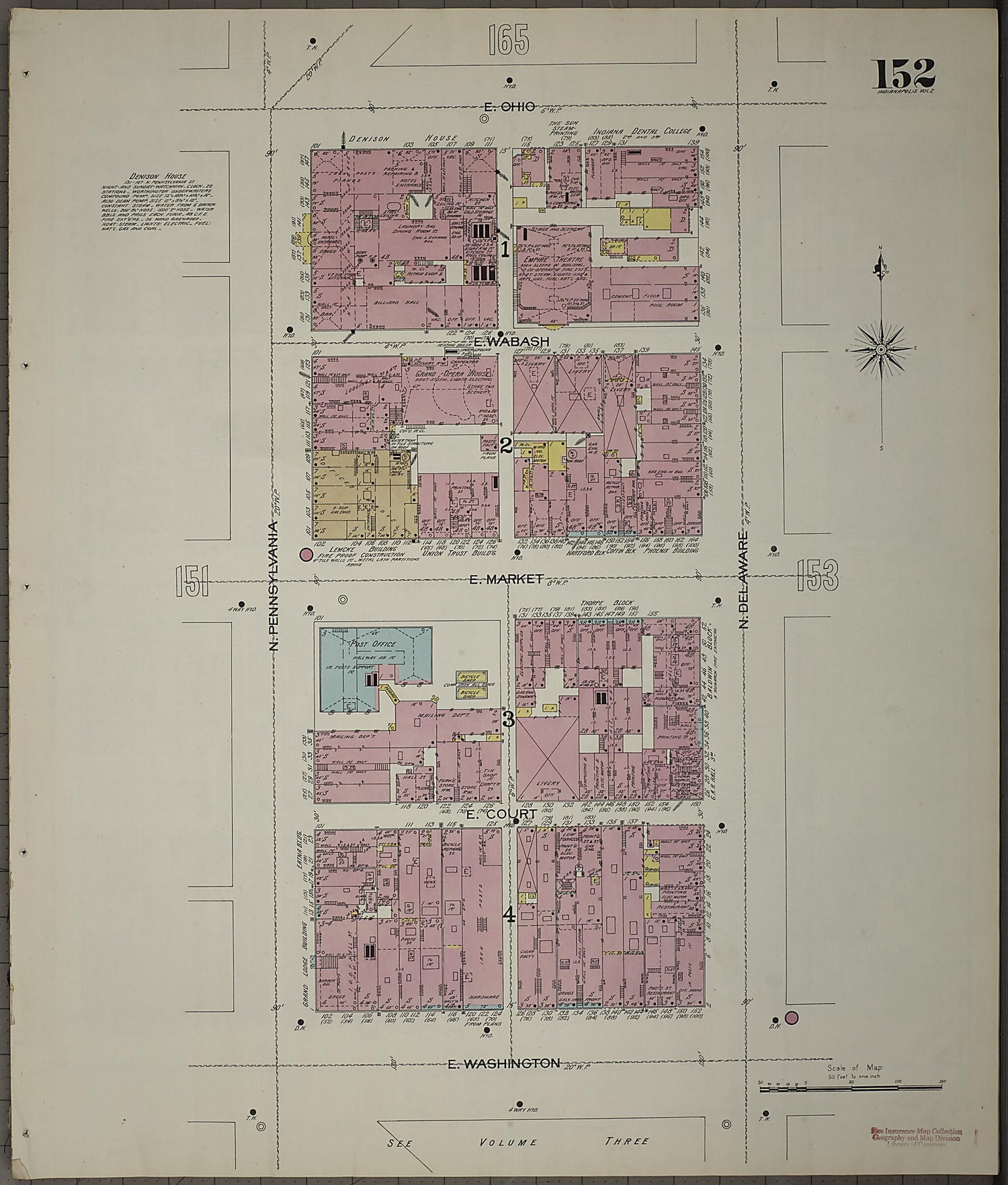 This old map of Indianapolis, Marion County, Indiana was created by Sanborn Map Company in 1898