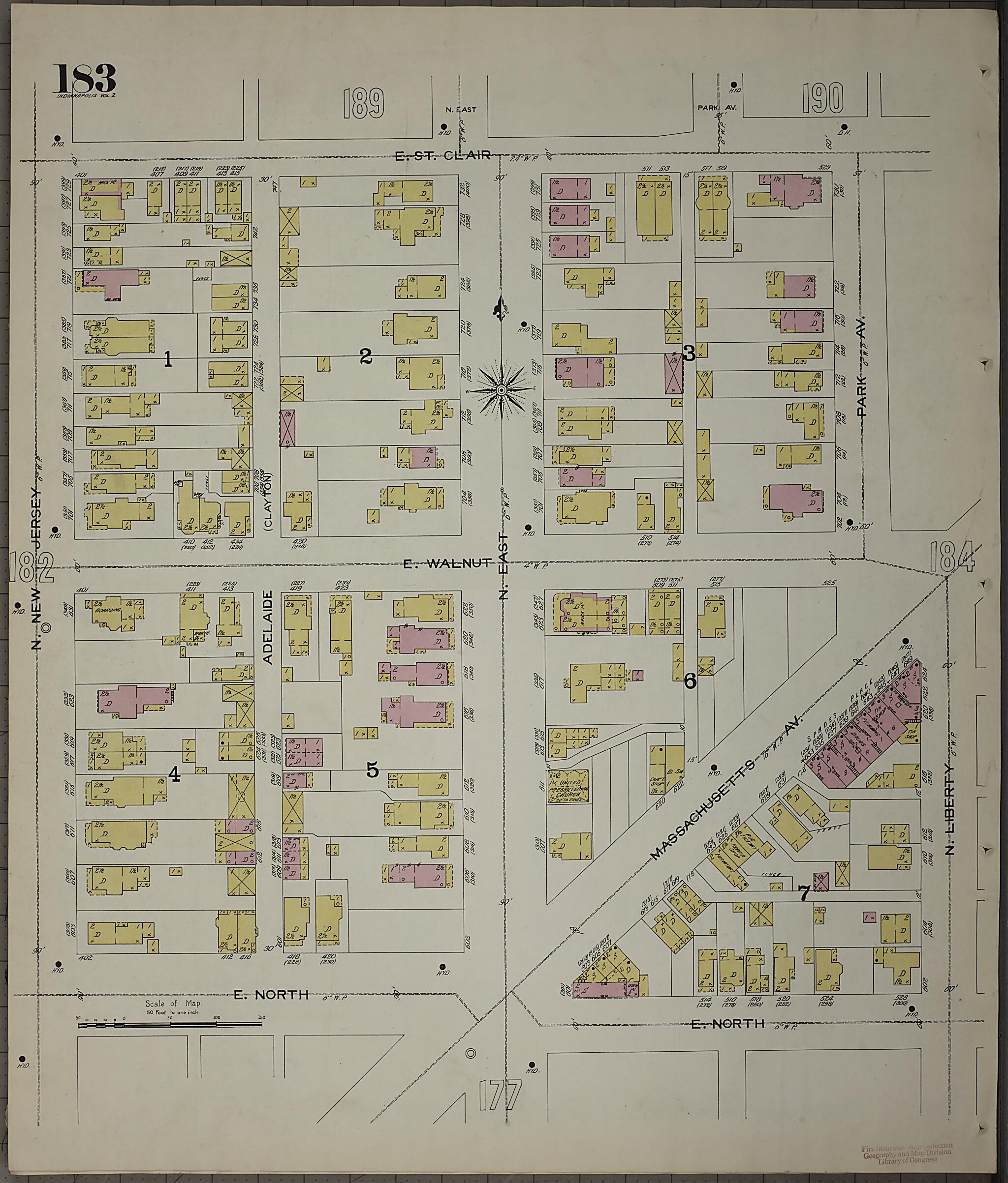 This old map of Indianapolis, Marion County, Indiana was created by Sanborn Map Company in 1898