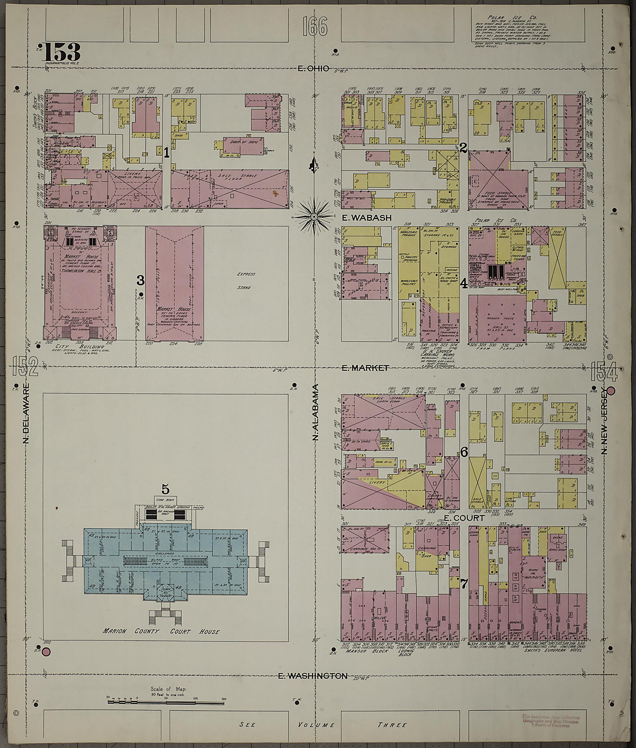 This old map of Indianapolis, Marion County, Indiana was created by Sanborn Map Company in 1898