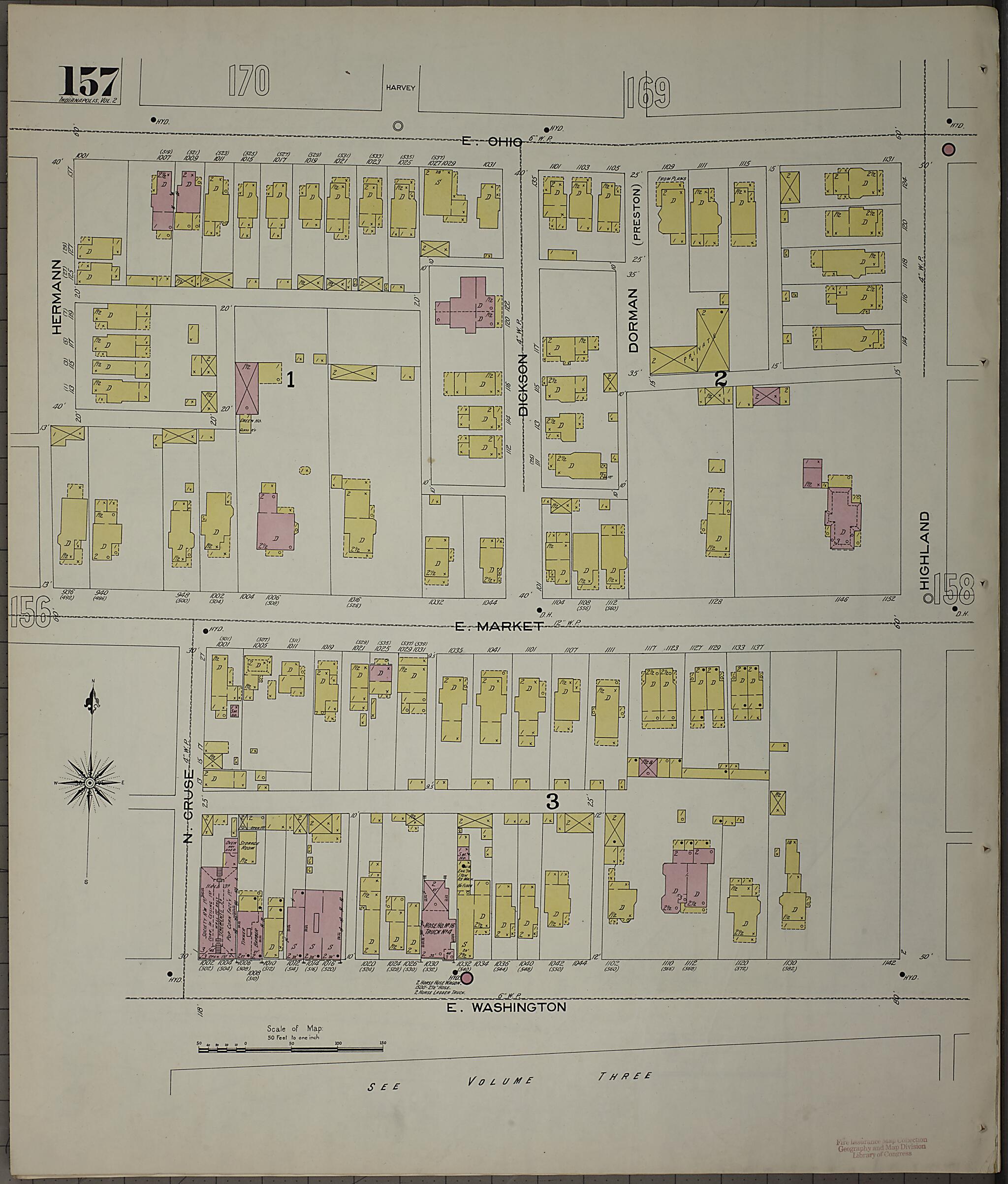 This old map of Indianapolis, Marion County, Indiana was created by Sanborn Map Company in 1898