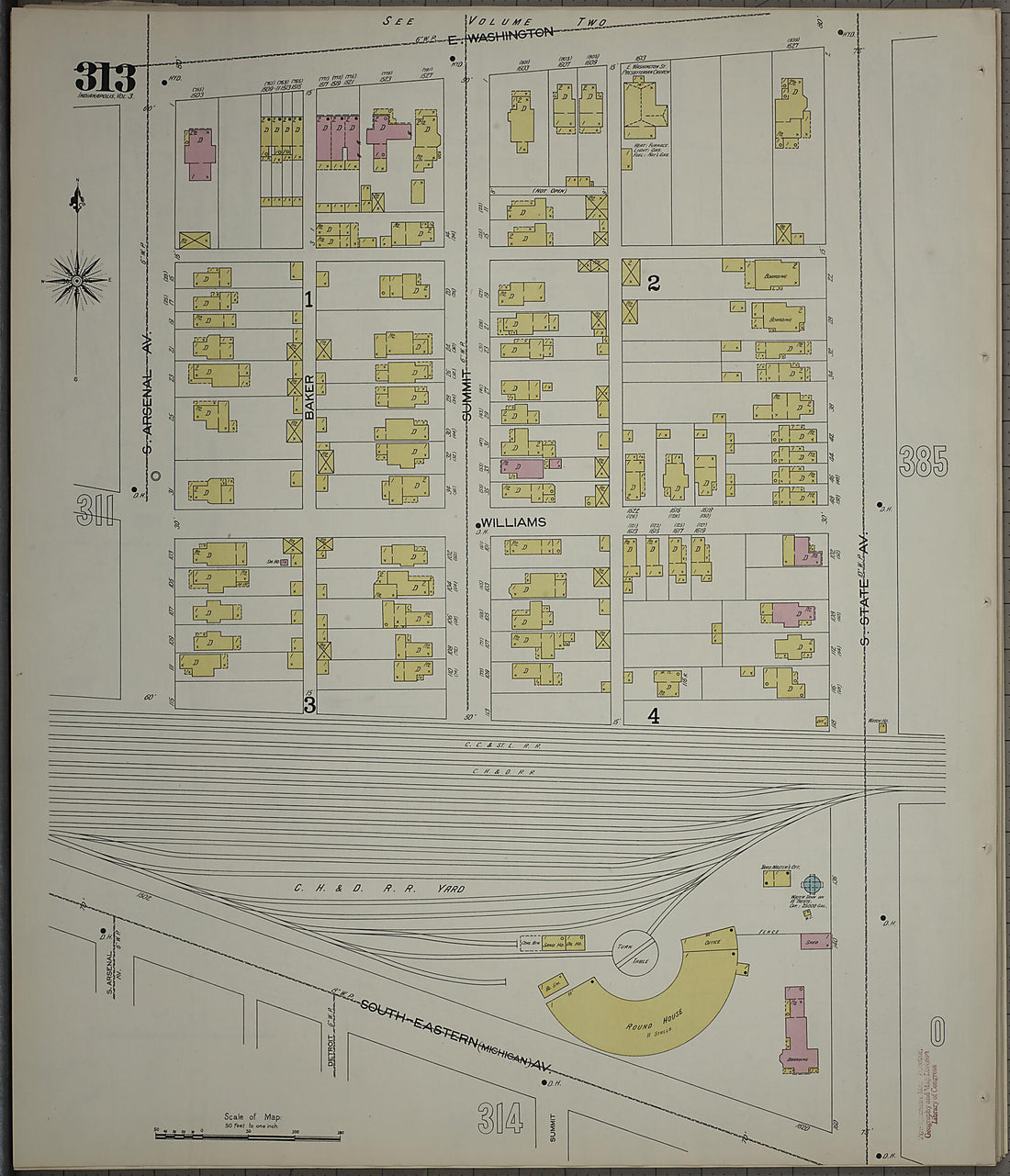 This old map of Indianapolis, Marion County, Indiana was created by Sanborn Map Company in 1898