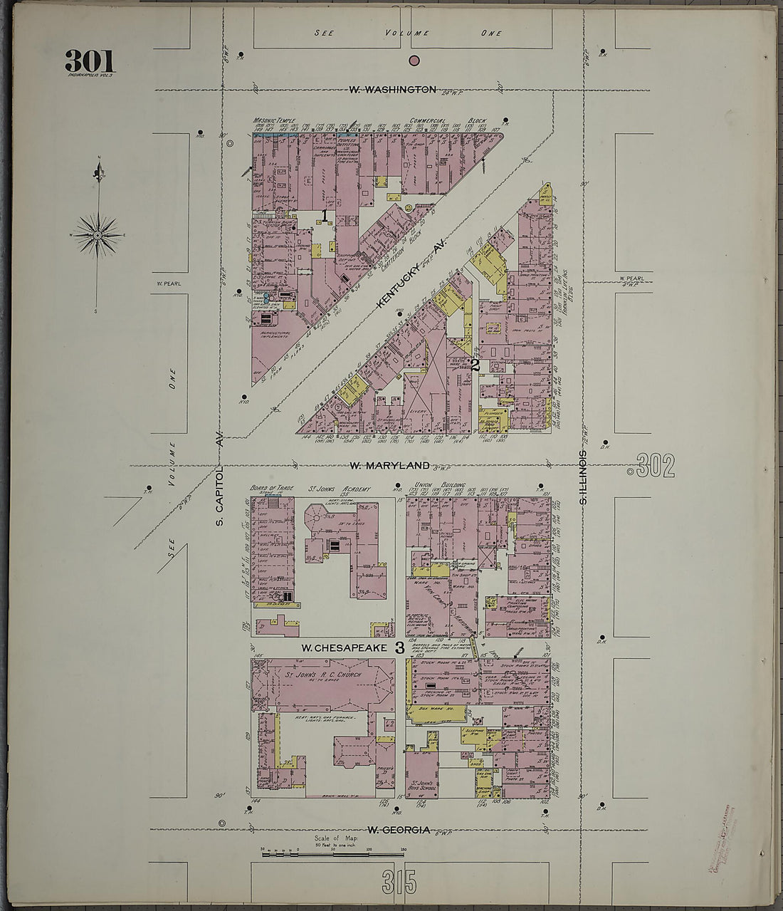 This old map of Indianapolis, Marion County, Indiana was created by Sanborn Map Company in 1898