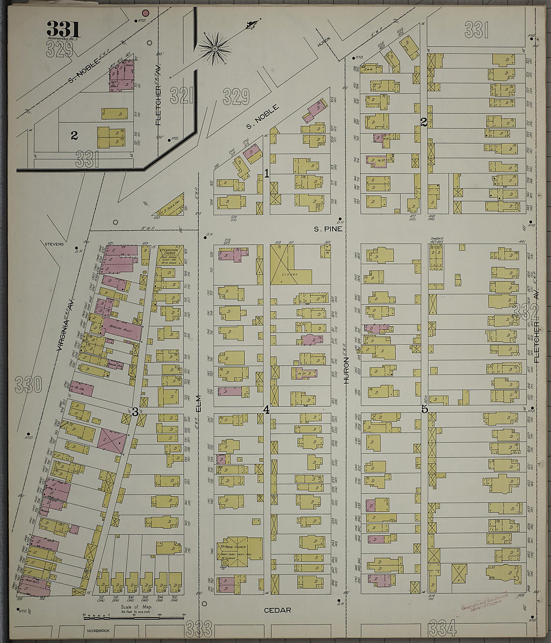 This old map of Indianapolis, Marion County, Indiana was created by Sanborn Map Company in 1898