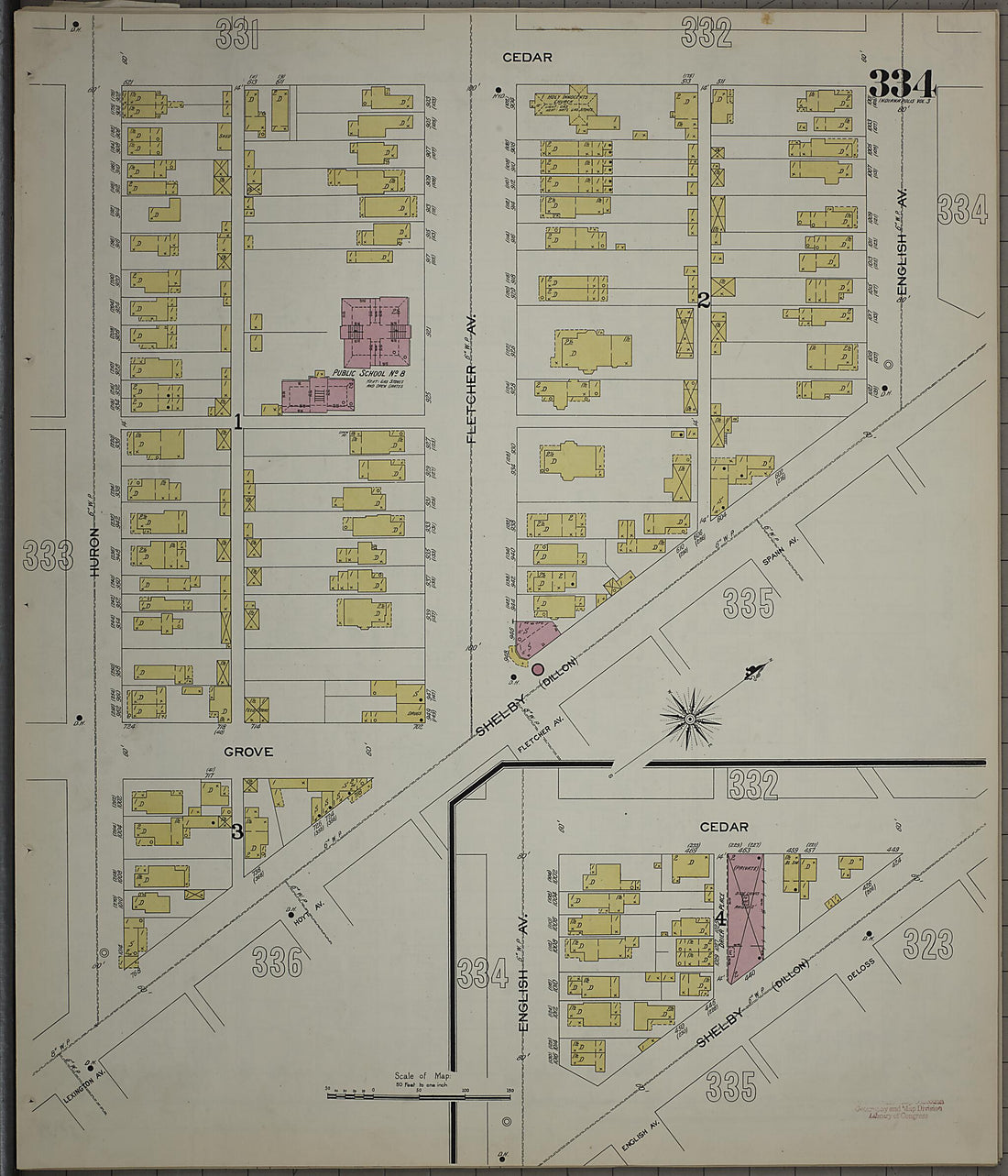 This old map of Indianapolis, Marion County, Indiana was created by Sanborn Map Company in 1898