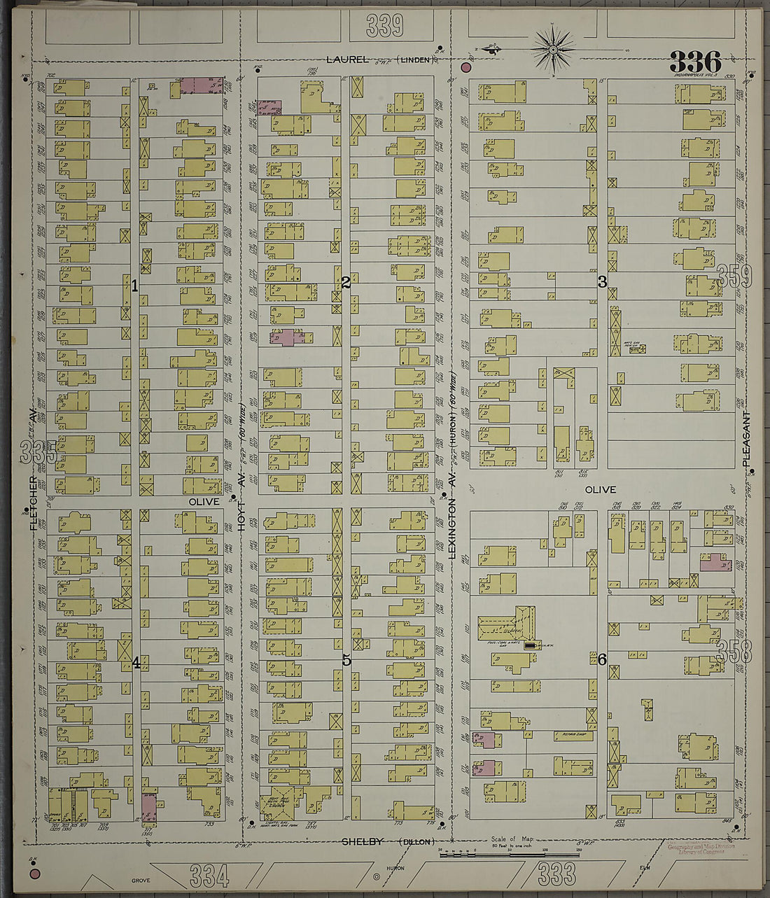 This old map of Indianapolis, Marion County, Indiana was created by Sanborn Map Company in 1898