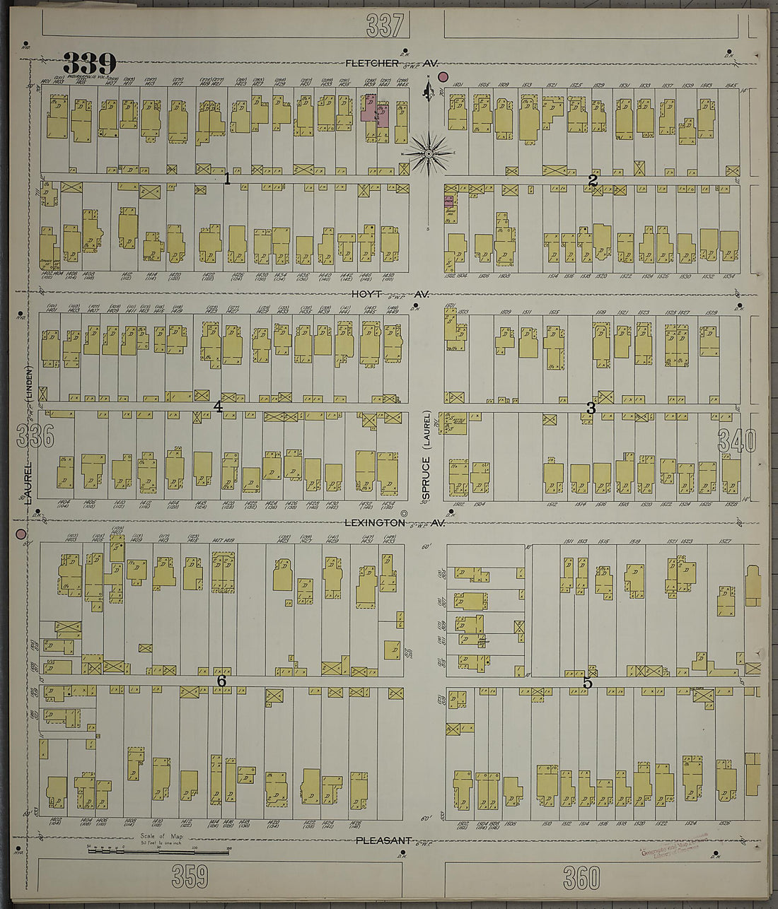 This old map of Indianapolis, Marion County, Indiana was created by Sanborn Map Company in 1898