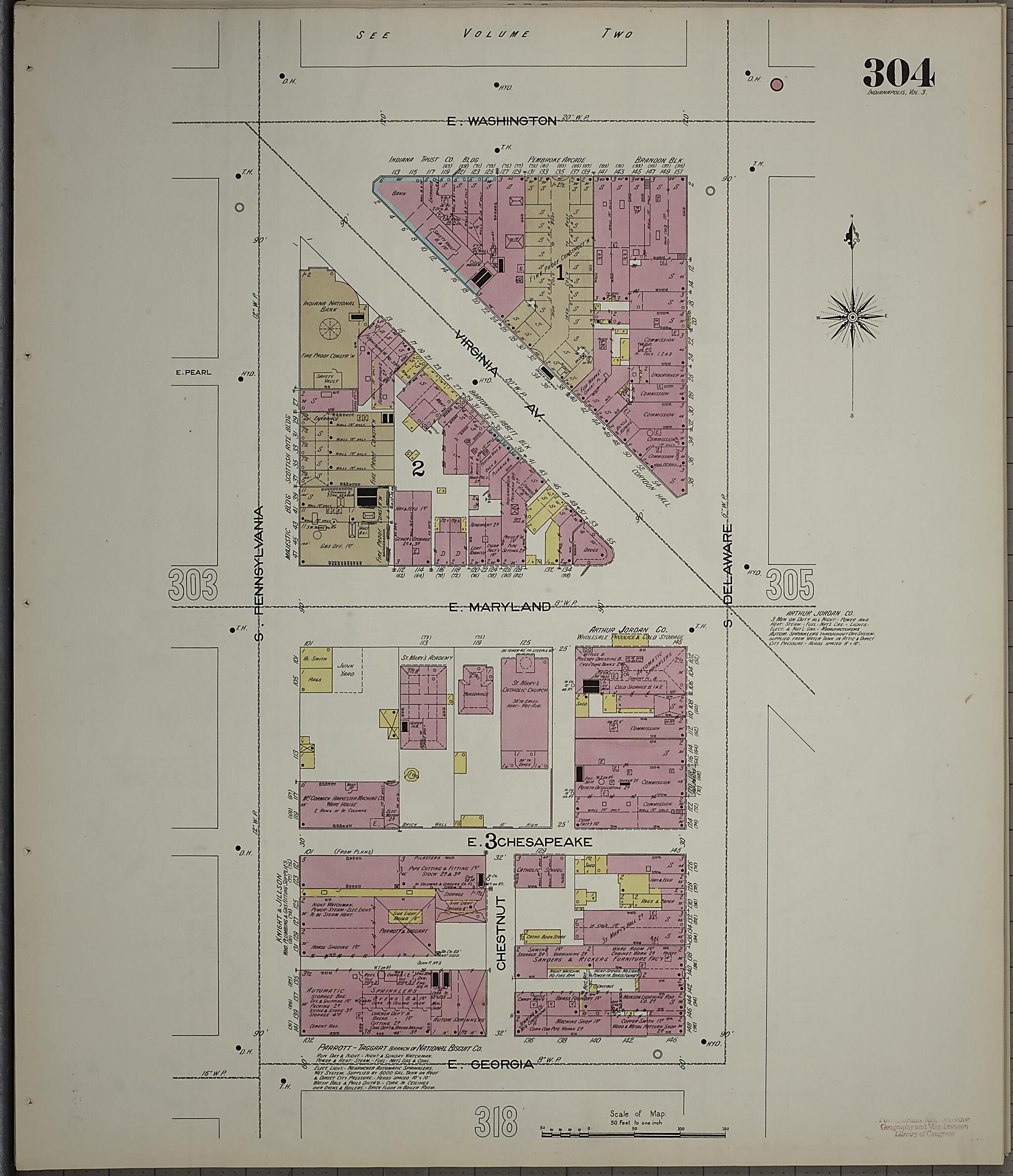 This old map of Indianapolis, Marion County, Indiana was created by Sanborn Map Company in 1898