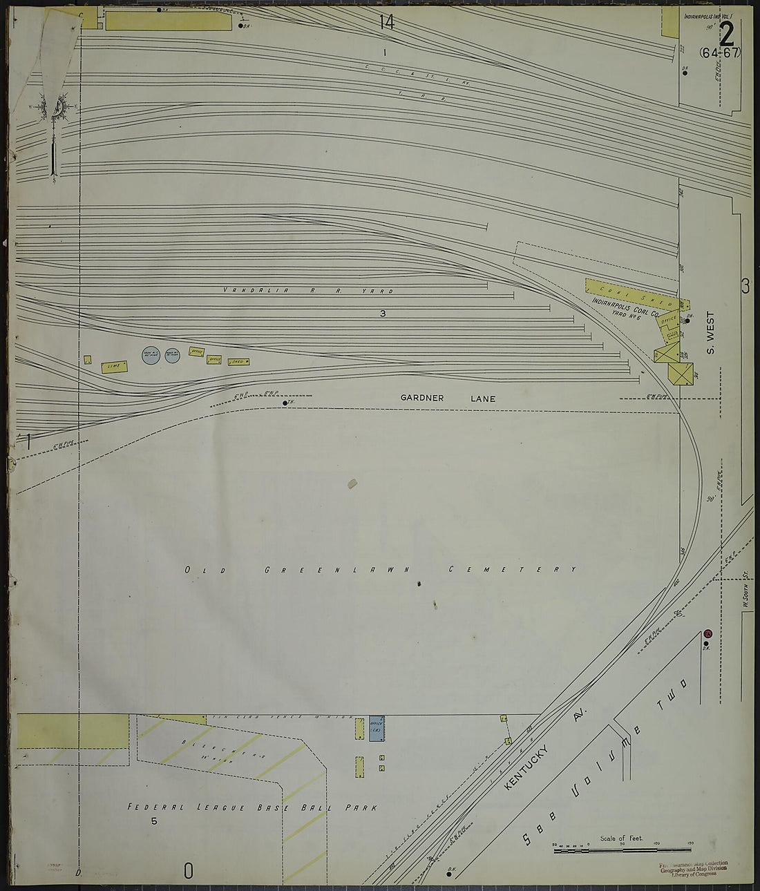 This old map of Indianapolis, Marion County, Indiana was created by Sanborn Map Company in 1914