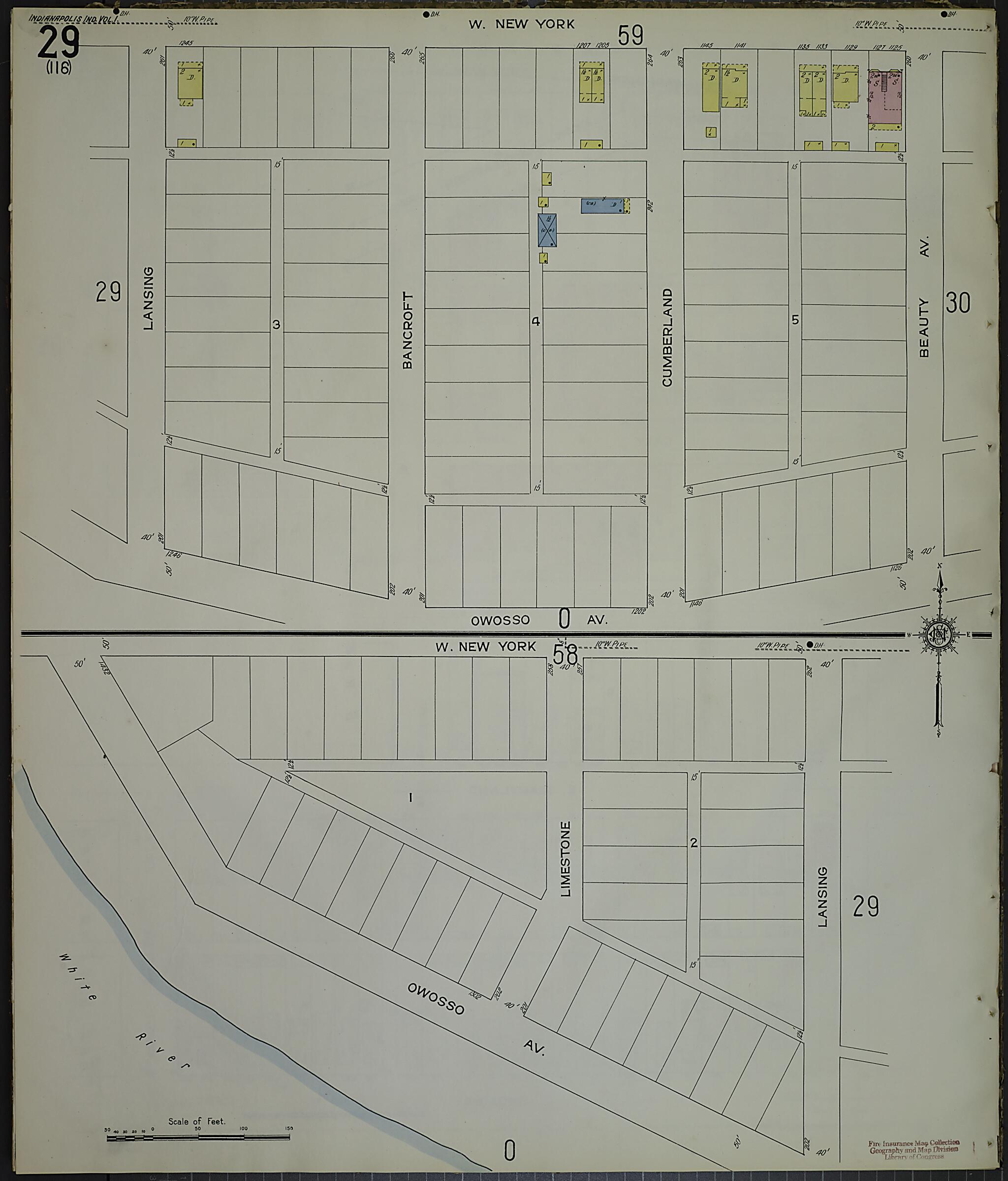 This old map of Indianapolis, Marion County, Indiana was created by Sanborn Map Company in 1914