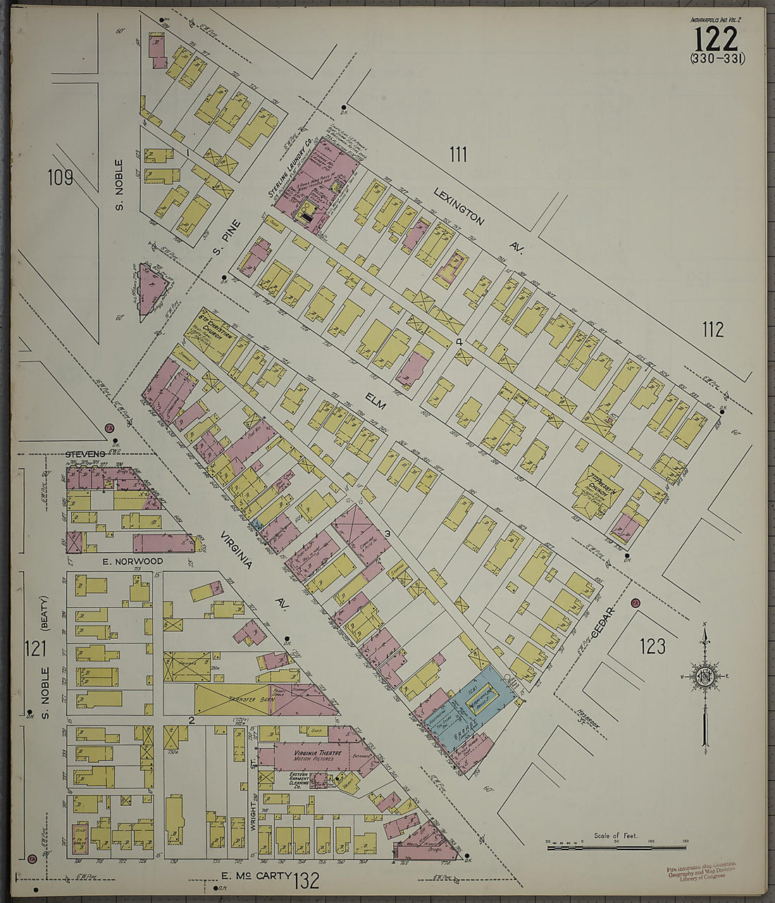 This old map of Indianapolis, Marion County, Indiana was created by Sanborn Map Company in 1914