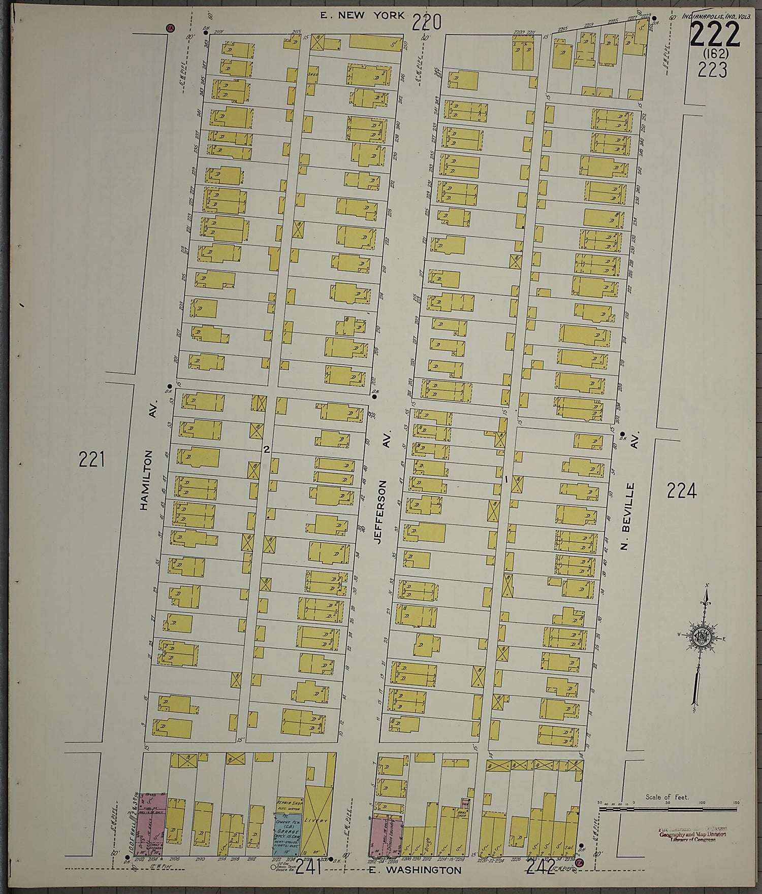 This old map of Indianapolis, Marion County, Indiana was created by Sanborn Map Company in 1915