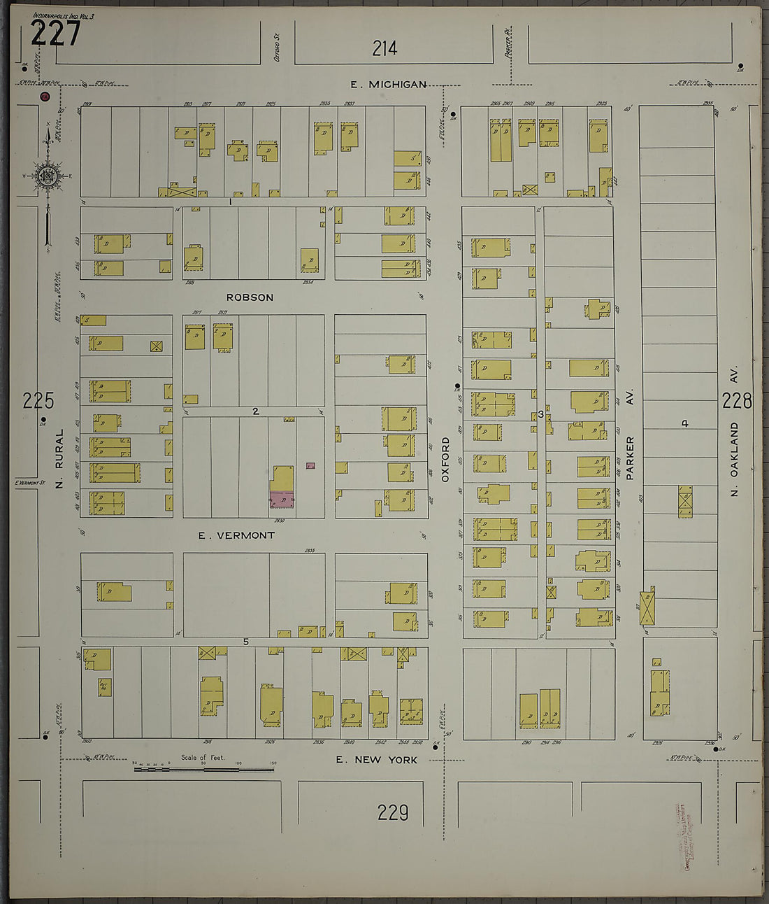 This old map of Indianapolis, Marion County, Indiana was created by Sanborn Map Company in 1915