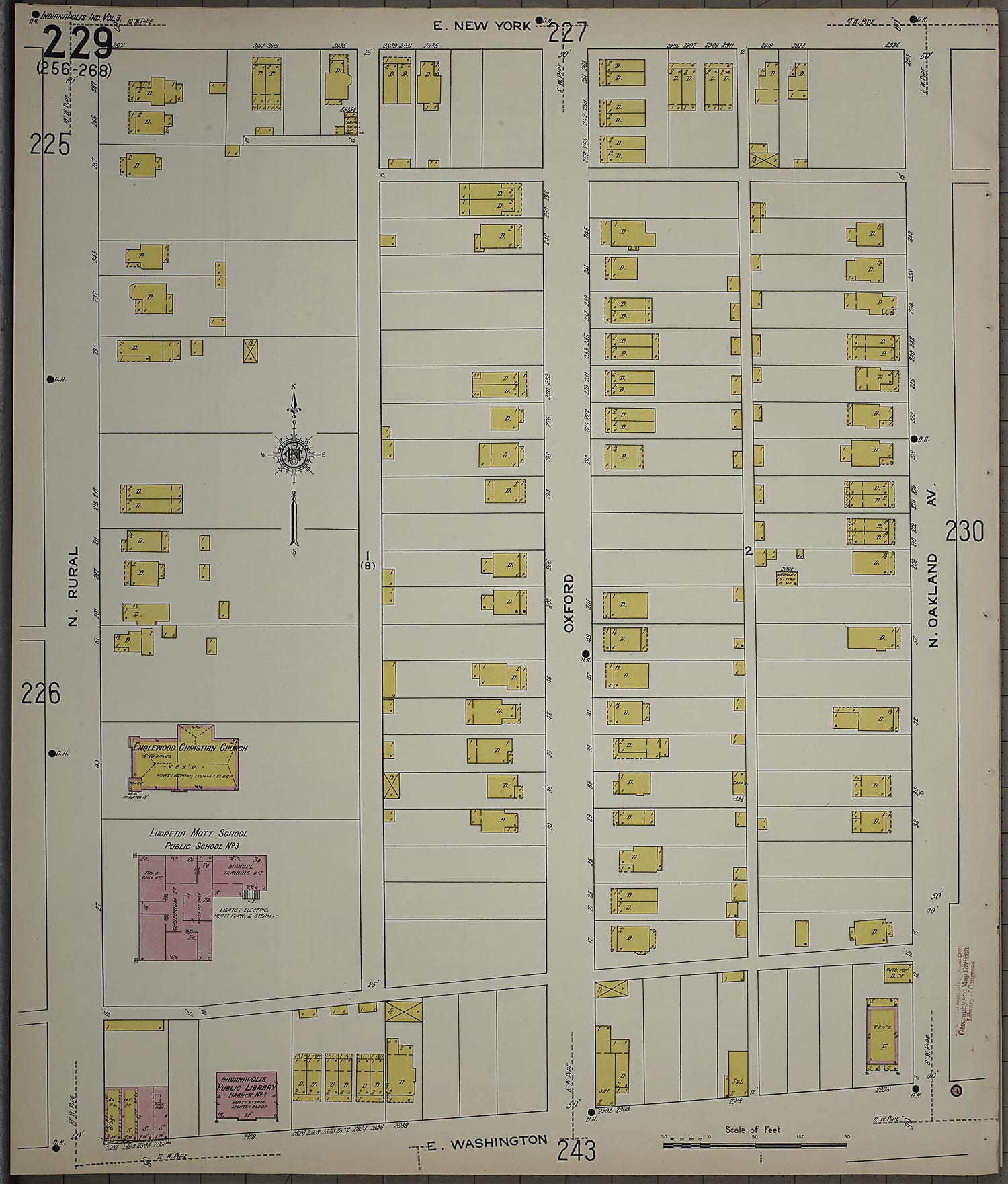 This old map of Indianapolis, Marion County, Indiana was created by Sanborn Map Company in 1915