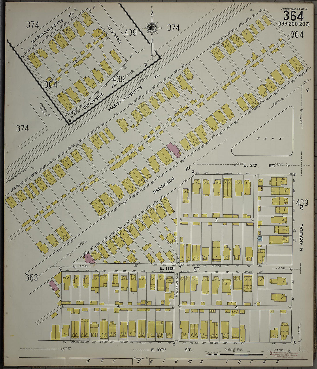 This old map of Indianapolis, Marion County, Indiana was created by Sanborn Map Company in 1915