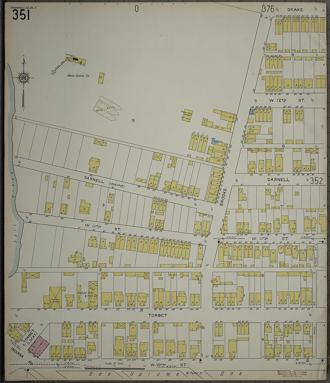 This old map of Indianapolis, Marion County, Indiana was created by Sanborn Map Company in 1915