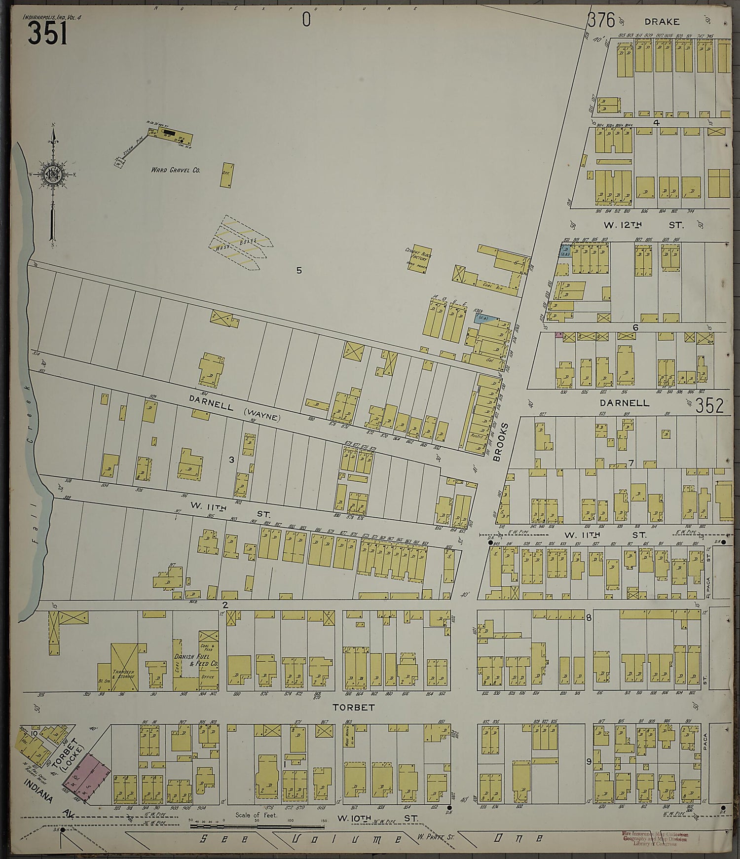 This old map of Indianapolis, Marion County, Indiana was created by Sanborn Map Company in 1915