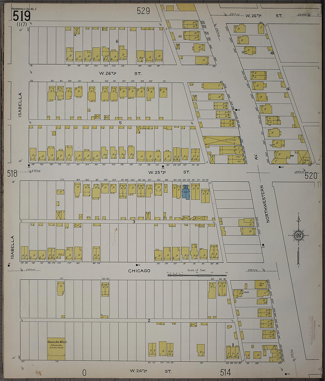 This old map of Indianapolis, Marion County, Indiana was created by Sanborn Map Company in 1915