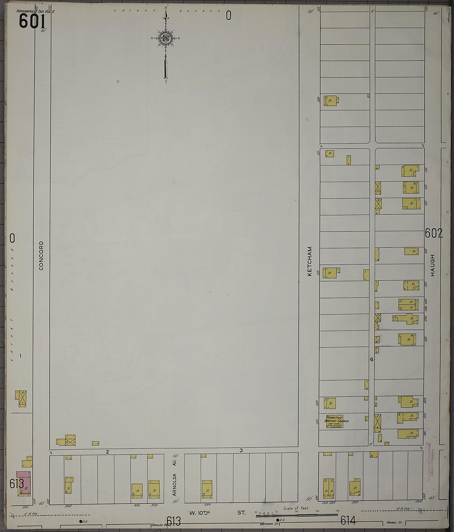 This old map of Indianapolis, Marion County, Indiana was created by Sanborn Map Company in 1915