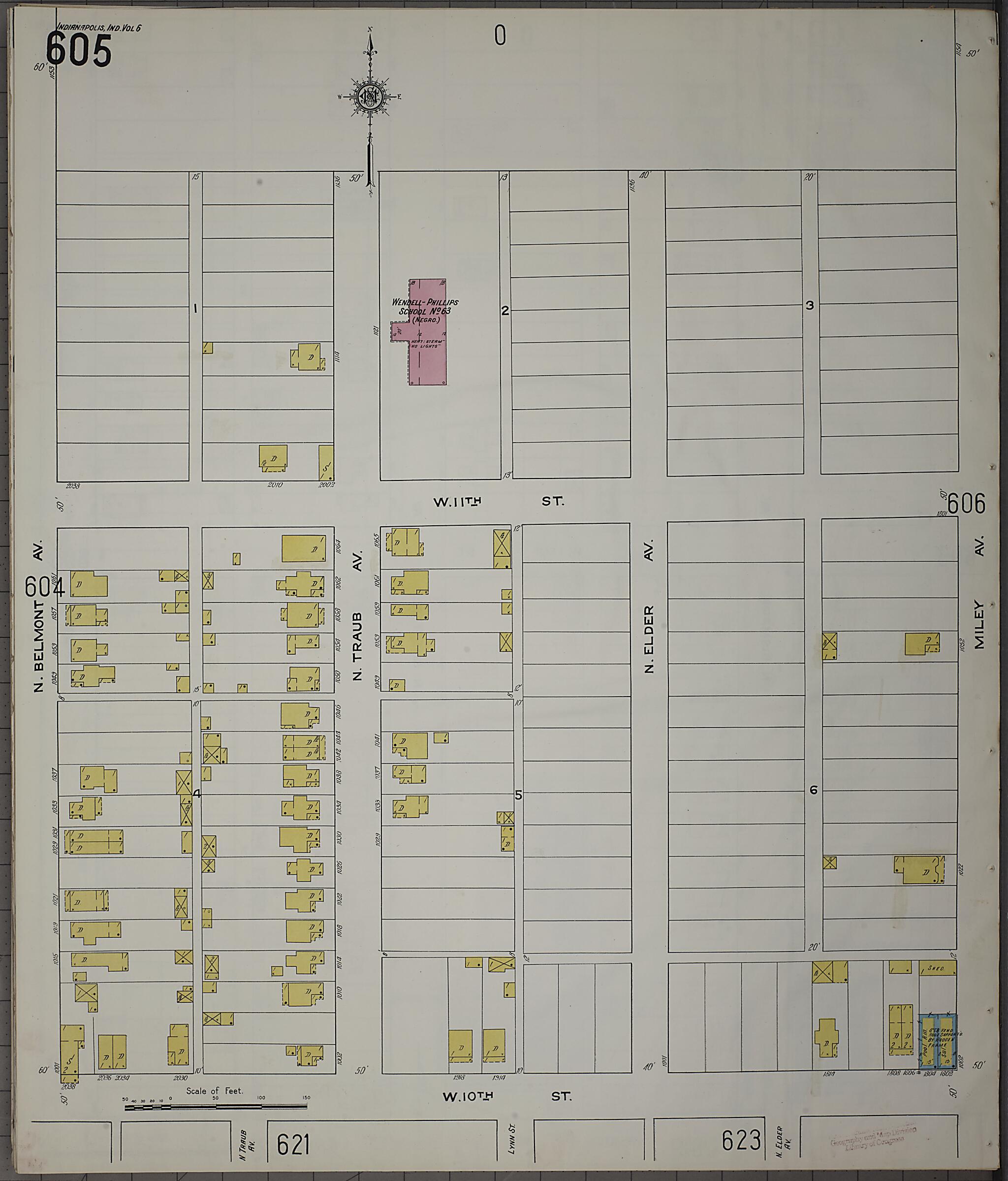 This old map of Indianapolis, Marion County, Indiana was created by Sanborn Map Company in 1915