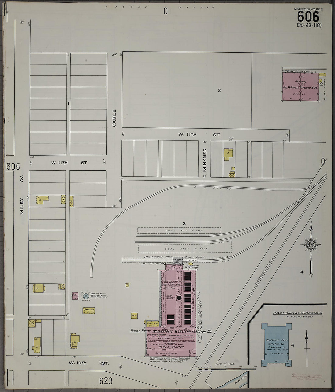 This old map of Indianapolis, Marion County, Indiana was created by Sanborn Map Company in 1915