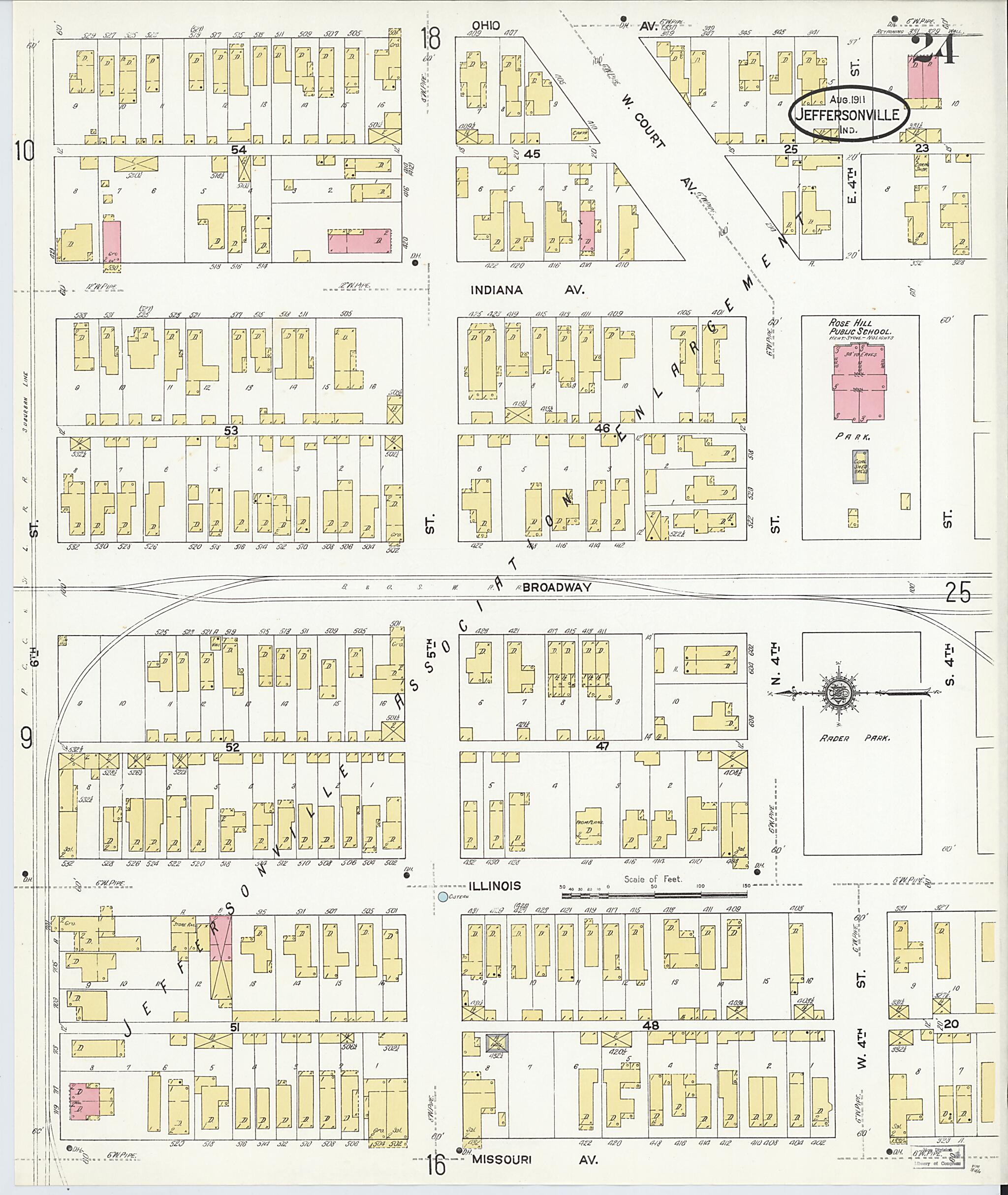 This old map of Port Fulton, Clark County, Indiana was created by Sanborn Map Company in 1911