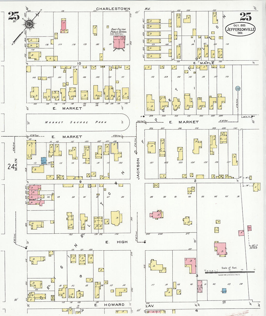 This old map of Speeds, Clark County, Indiana was created by Sanborn Map Company in 1925