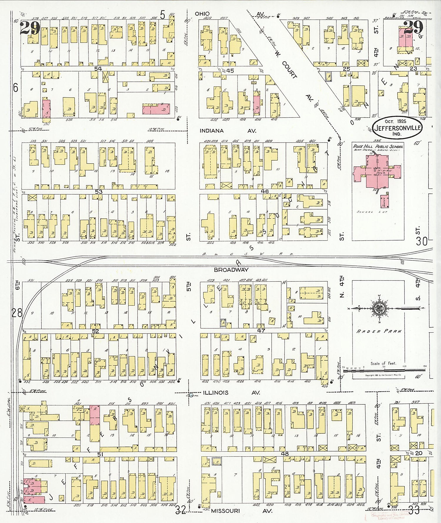 This old map of Speeds, Clark County, Indiana was created by Sanborn Map Company in 1925