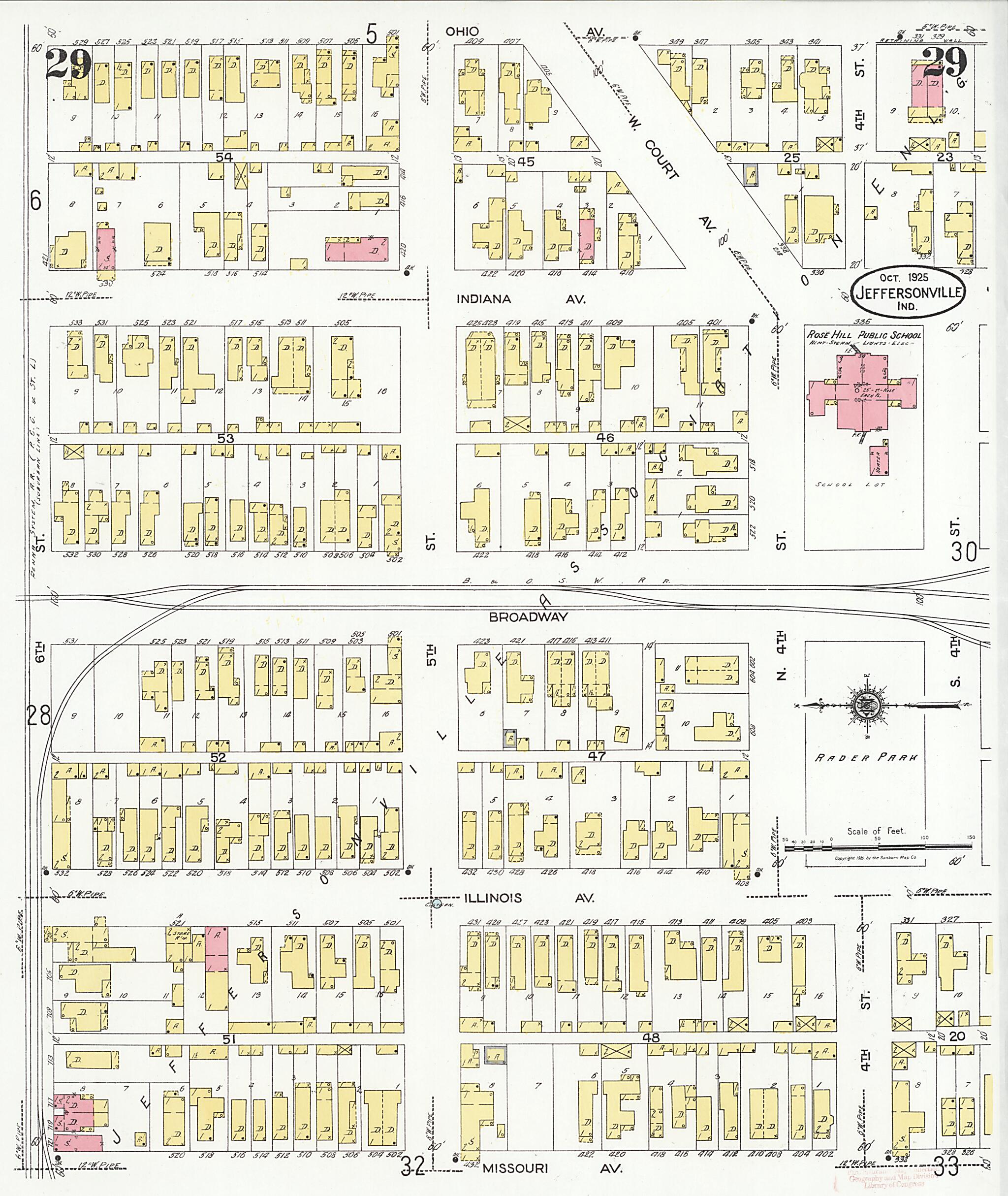 This old map of Speeds, Clark County, Indiana was created by Sanborn Map Company in 1925