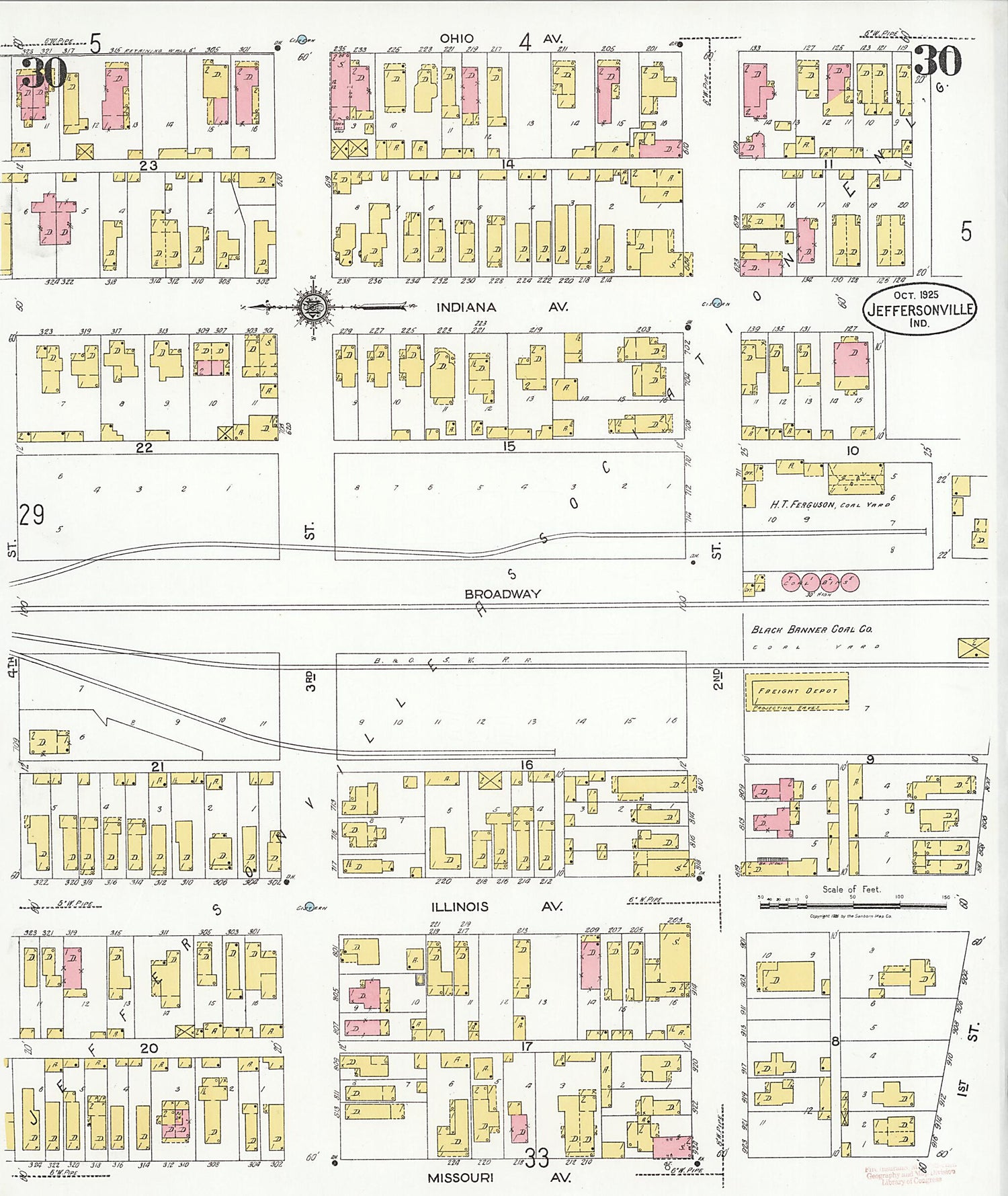 This old map of Speeds, Clark County, Indiana was created by Sanborn Map Company in 1925