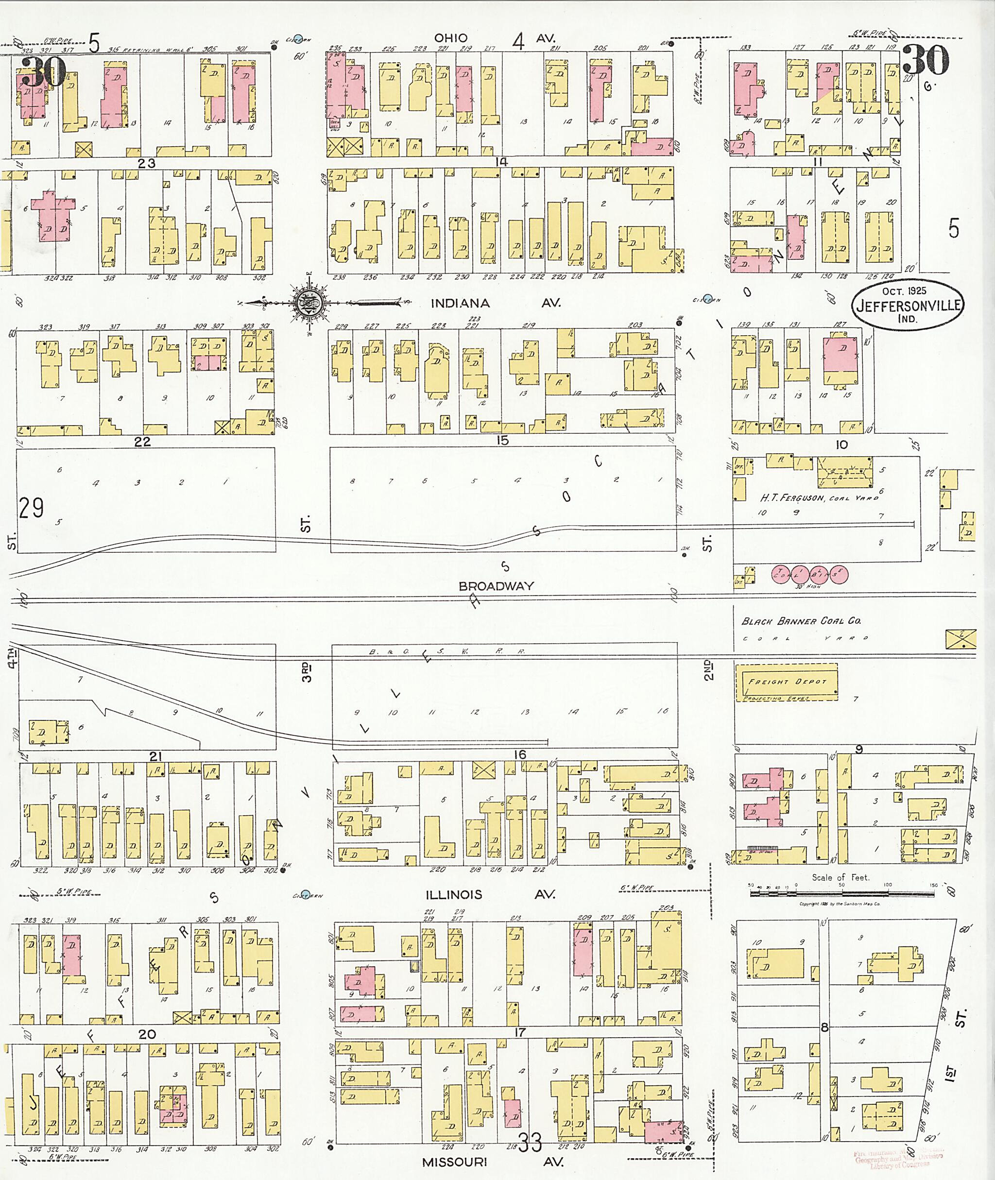 This old map of Speeds, Clark County, Indiana was created by Sanborn Map Company in 1925