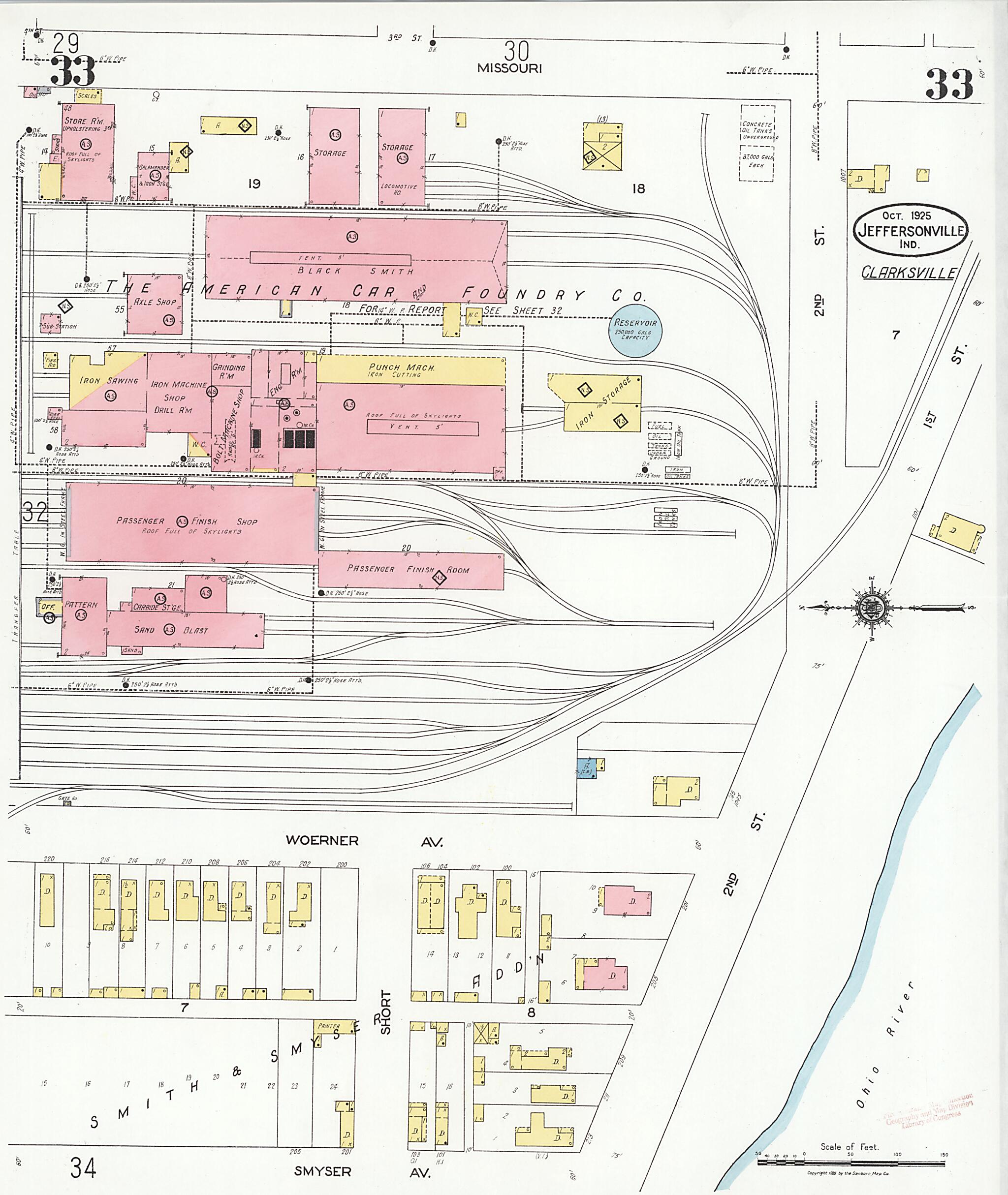 This old map of Speeds, Clark County, Indiana was created by Sanborn Map Company in 1925