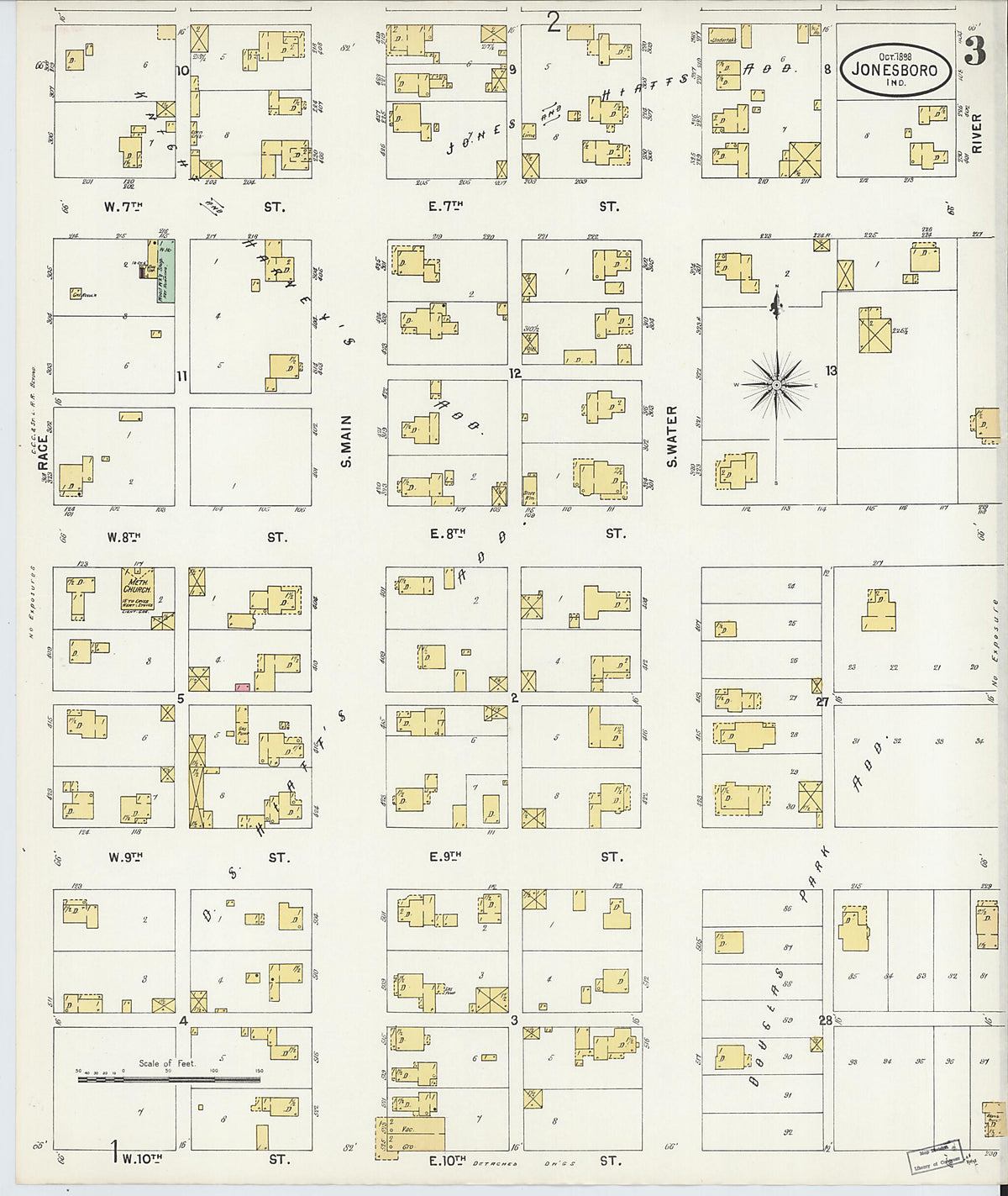 Jonesboro, Grant County, Indiana 1898 (Sheet 3 of 3) by Relic Map Company