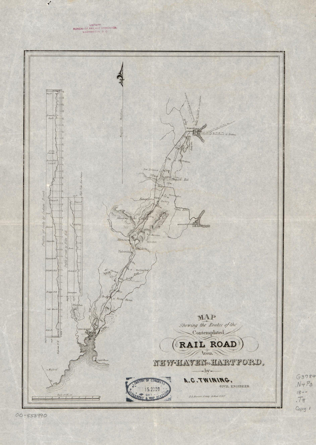 This old map of Haven to Hartford from 1800 was created by  Mesier&