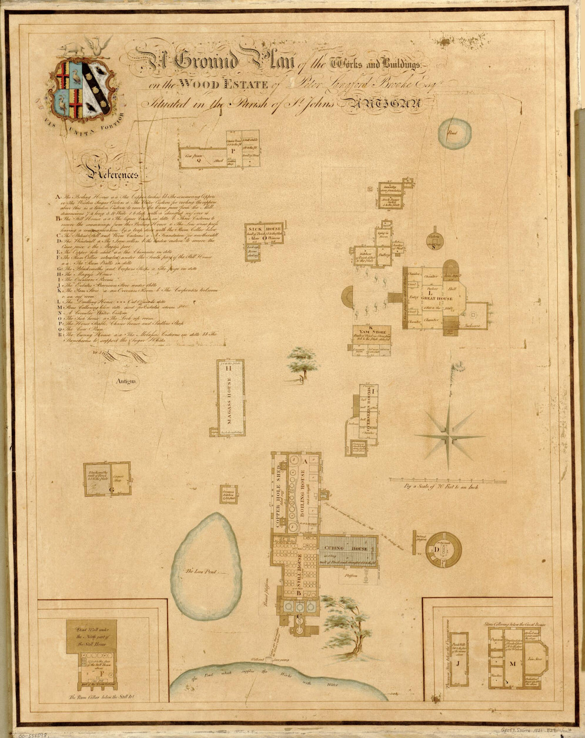 A Ground Plan of the Works and Buildings On the Wood Estate of Peter Langford Brooke, Esq., Situated In the Parish of St. John&