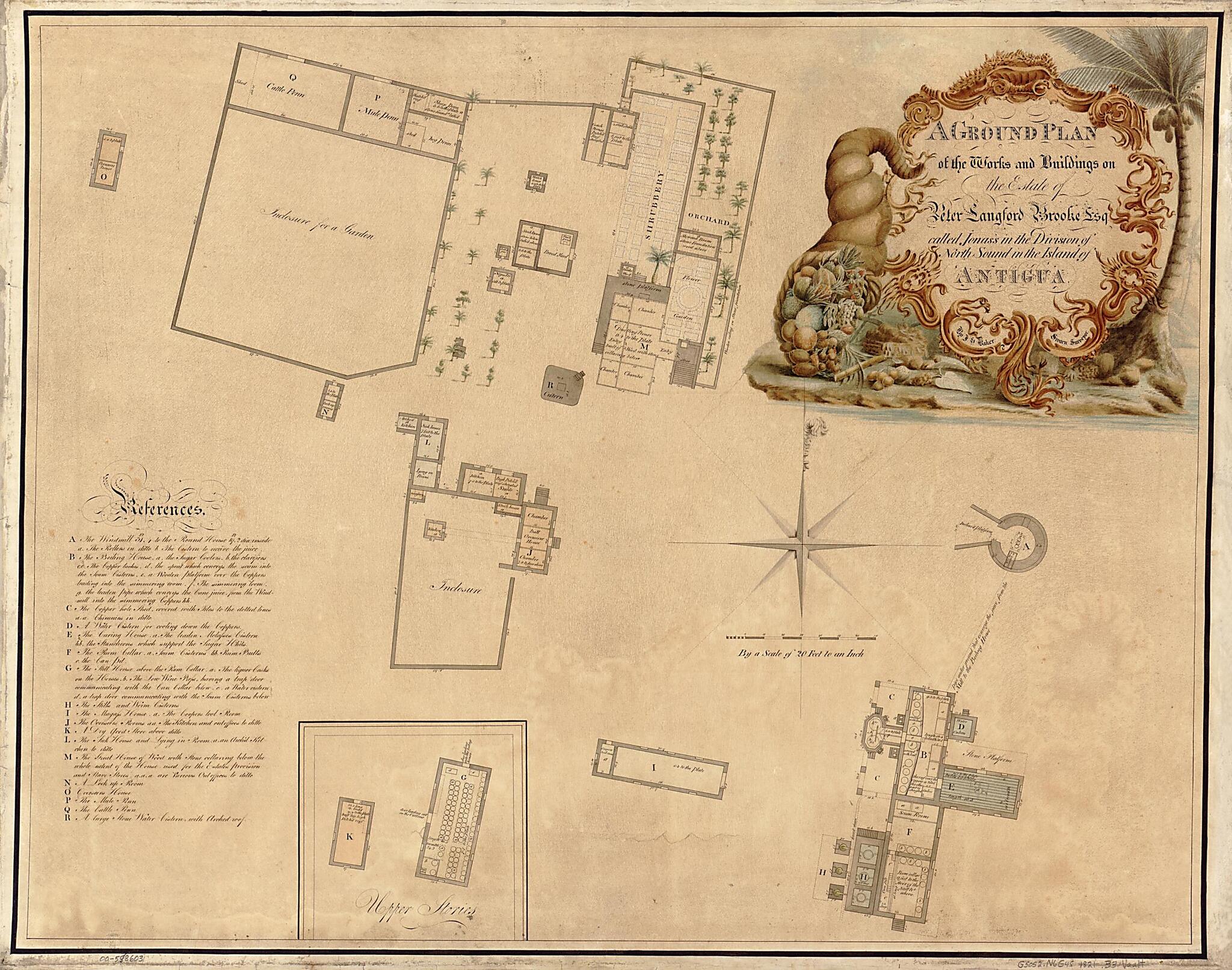 This old map of A Ground Plan of the Works and Buildings On the Estate of Peter Langford Brooke, Esq., Called Jonas&