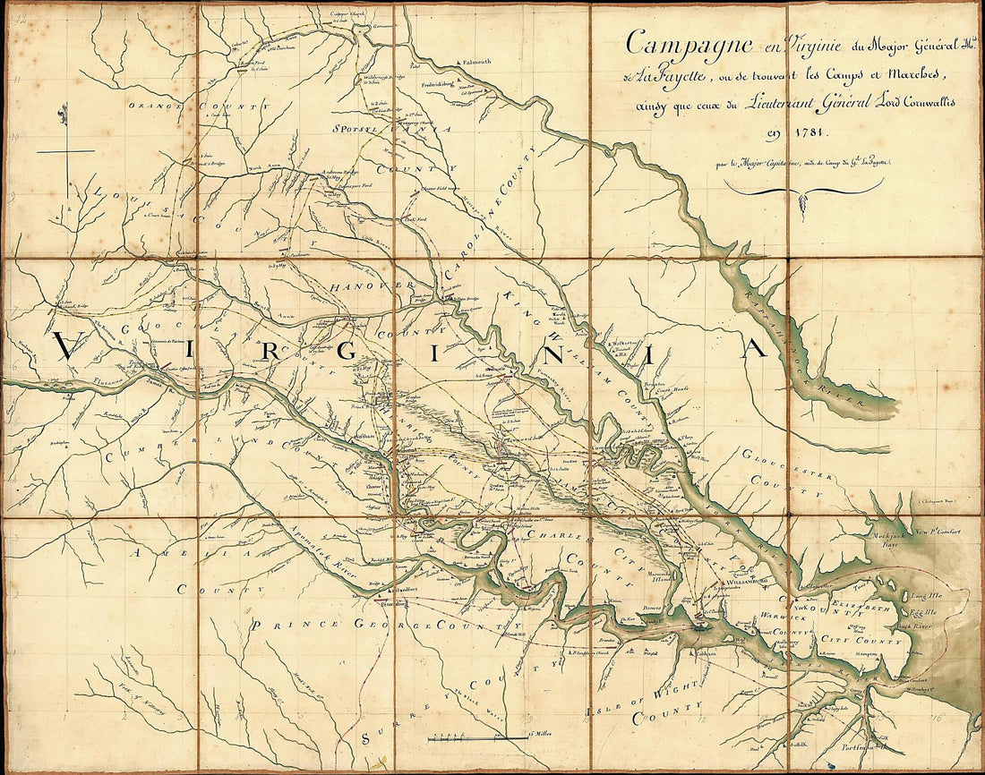 This old map of Campagne En Virginie Du Major Général M&