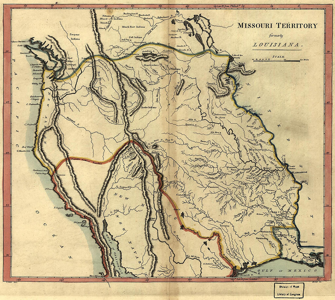 This old map of Missouri Territory Formerly Louisiana from 1814 was created by Mathew Carey in 1814