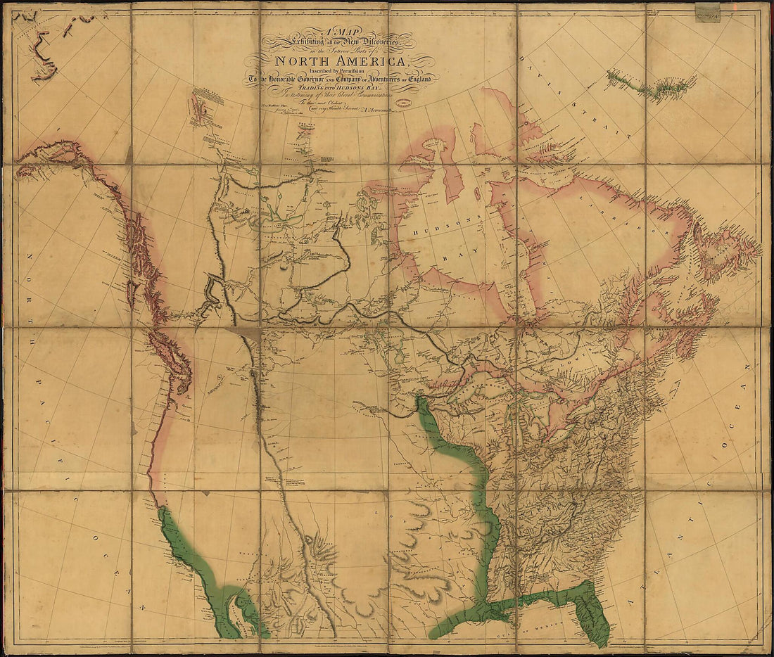 This old map of A Map Exhibiting All the New Discoveries In the Interior Parts of North America from 1802 was created by Aaron Arrowsmith, J. Puke in 1802