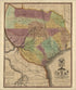 Map of Texas With Parts of the Adjoining States 1837 by Relic Map Company
