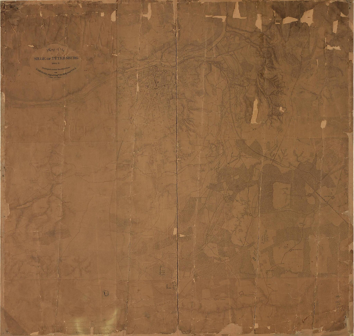Petersburg, Virginia 1865 by Relic Map Company