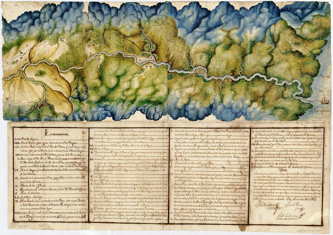 This old map of Manuscript Map of Dagua River Region, Colombia from 1764 was created by  in 1764