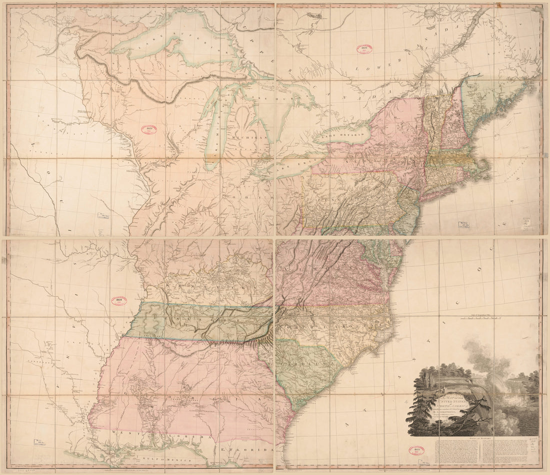 This old map of A Map of the United States of North America from 1811 was created by Aaron Arrowsmith in 1811