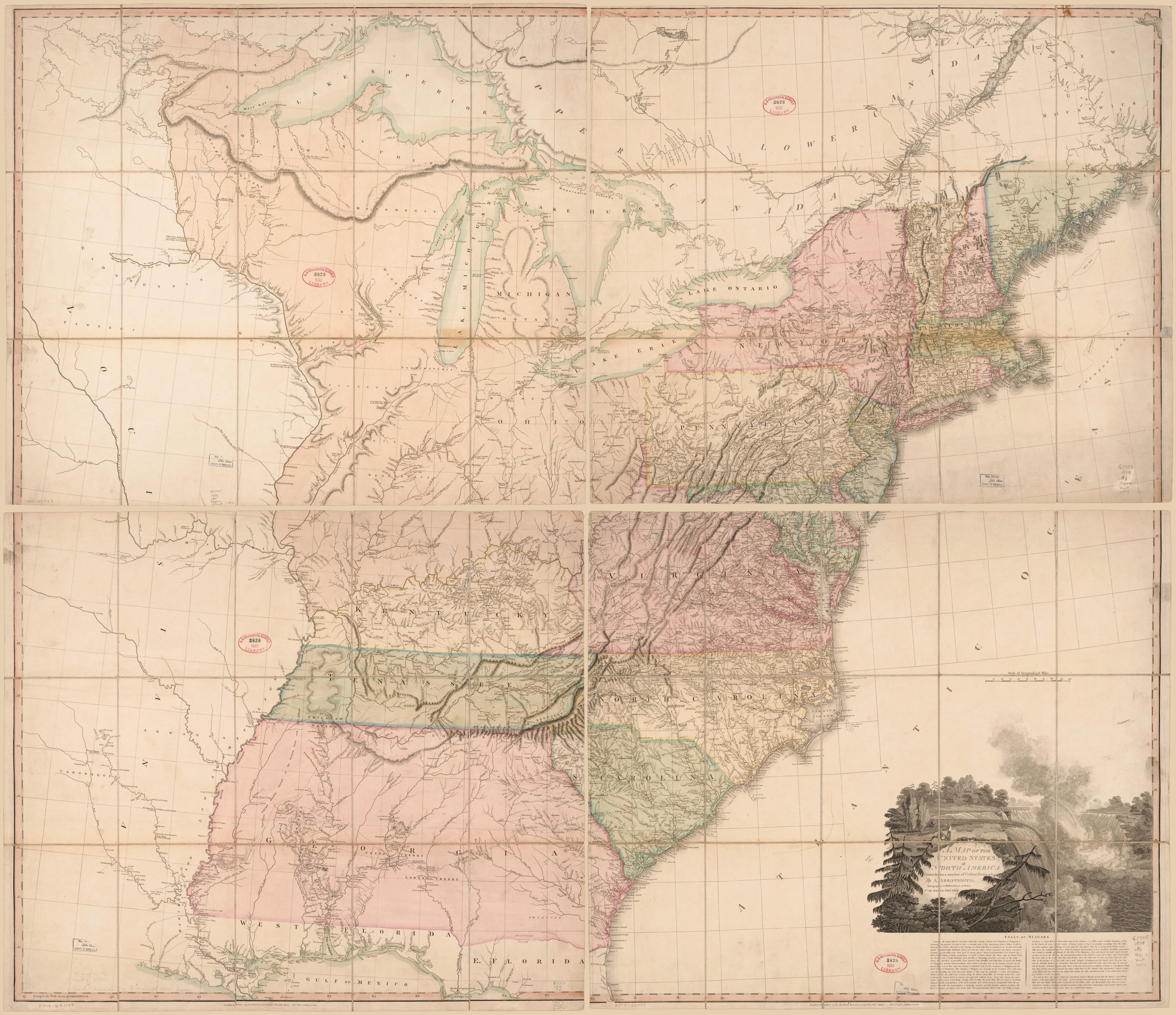 This old map of A Map of the United States of North America from 1811 was created by Aaron Arrowsmith in 1811