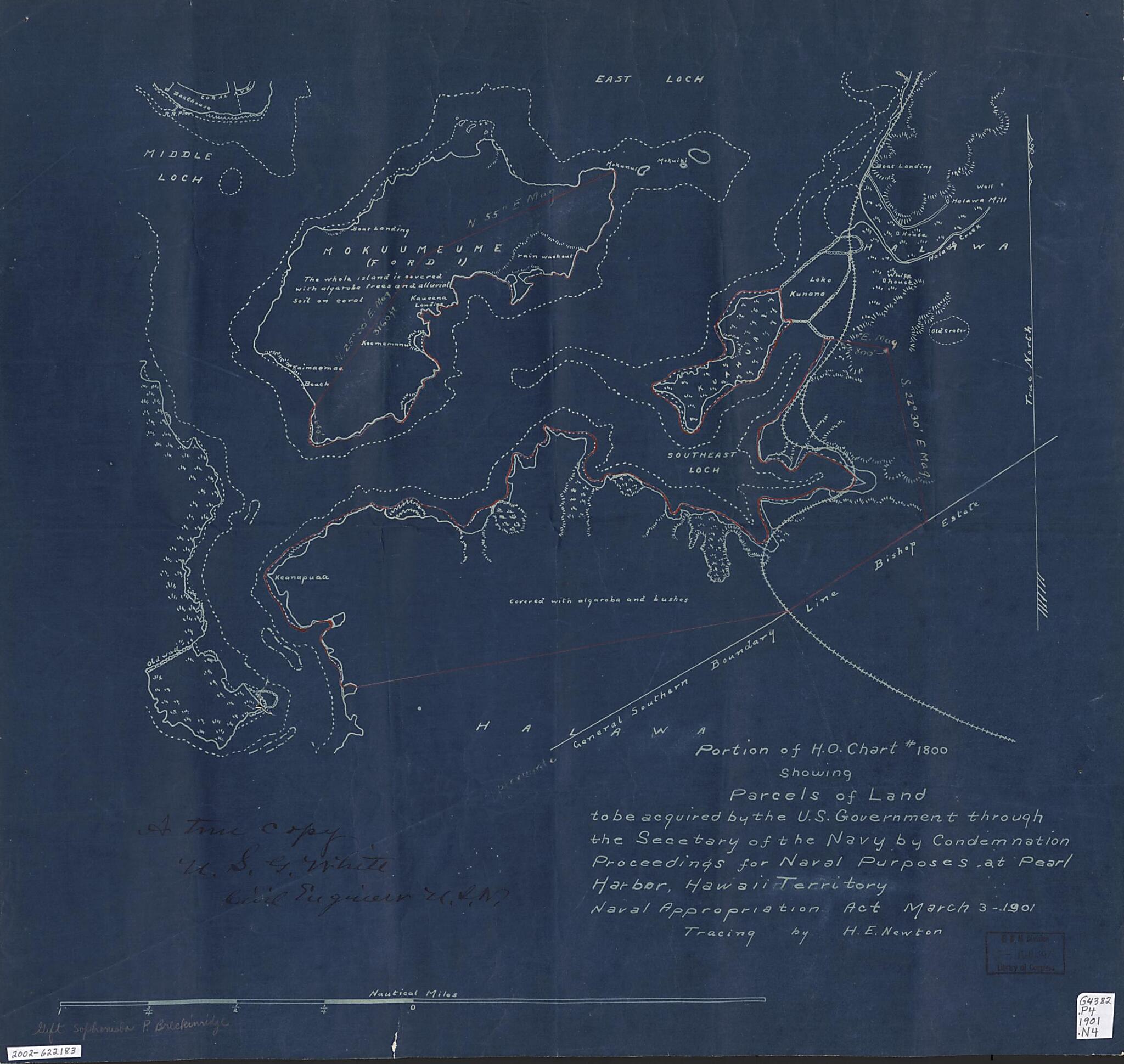 This old map of Portion of H.O. Chart 