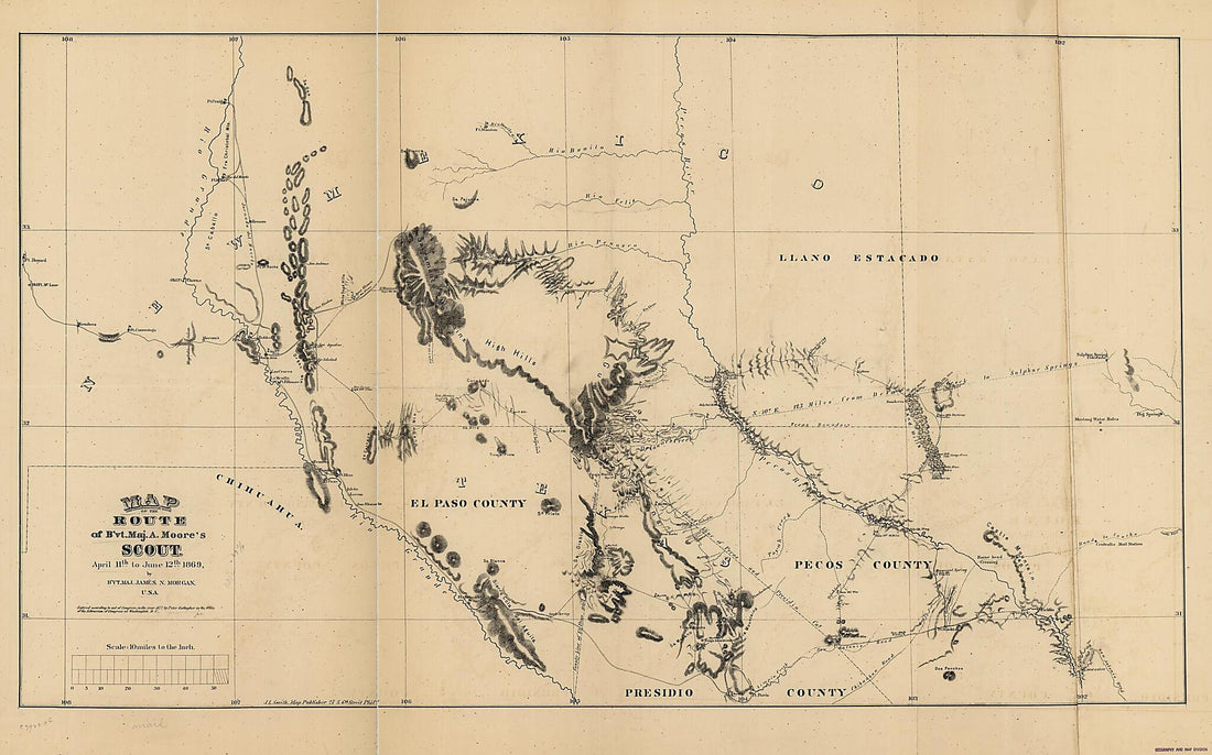 This old map of Map of the Route of B&
